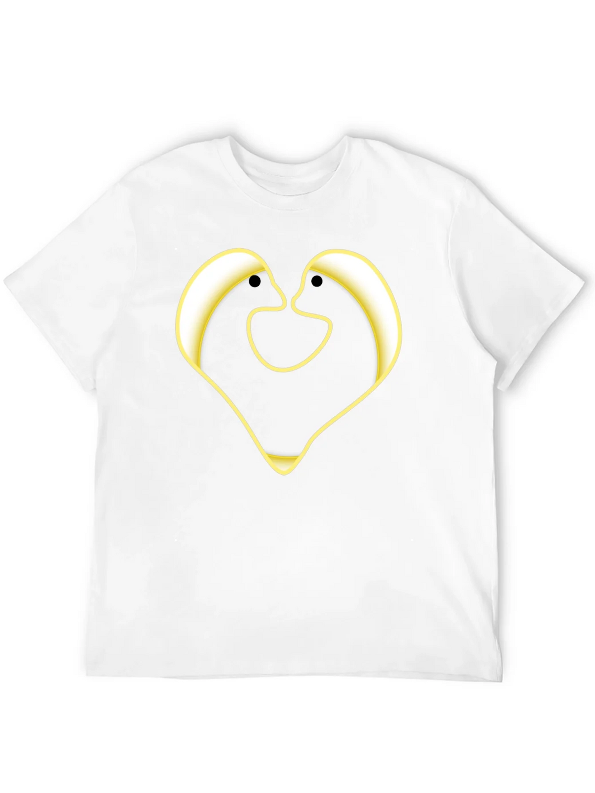 Black T-Shirt with Abstract Heart Design product image 2