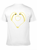 Black T-Shirt with Abstract Heart Design product image 1