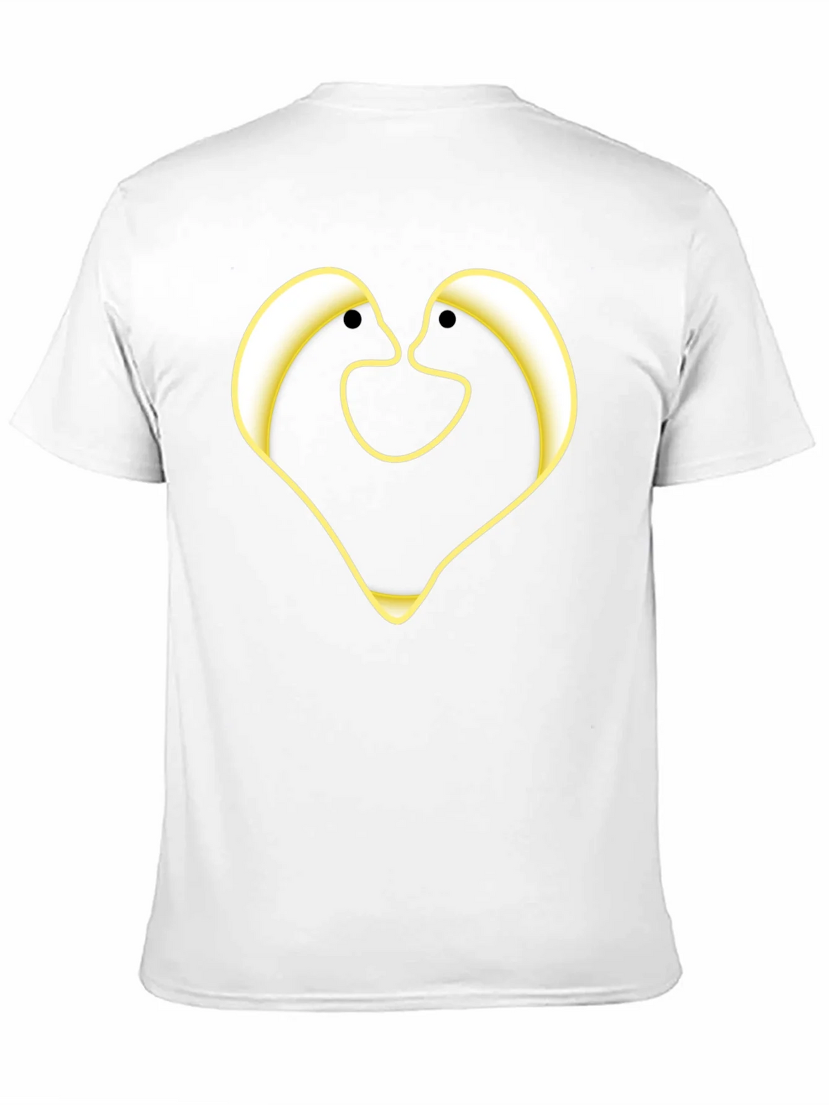 Black T-Shirt with Abstract Heart Design product image 1
