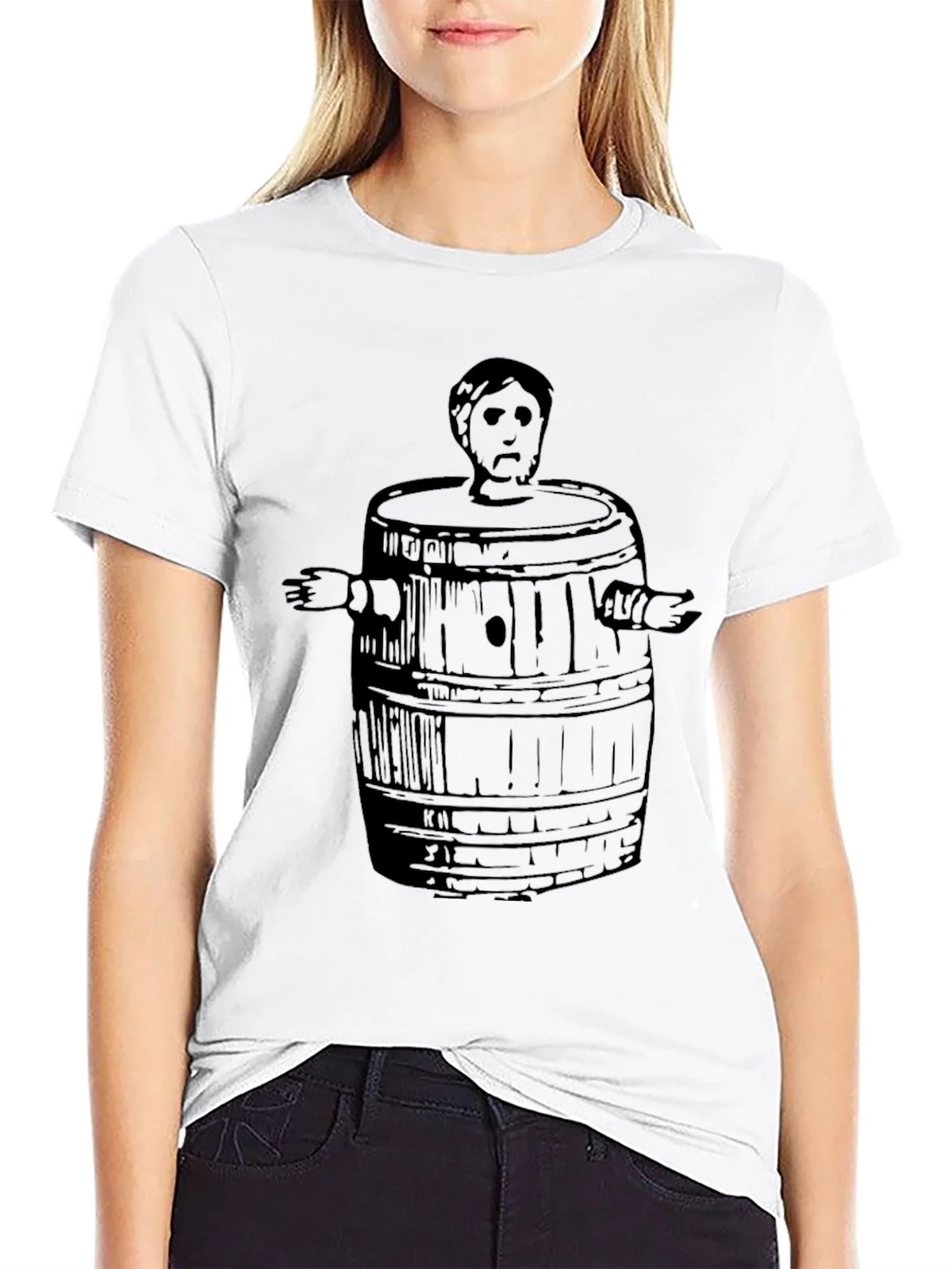 Man in Barrel Graphic T-Shirt - Black product image 8