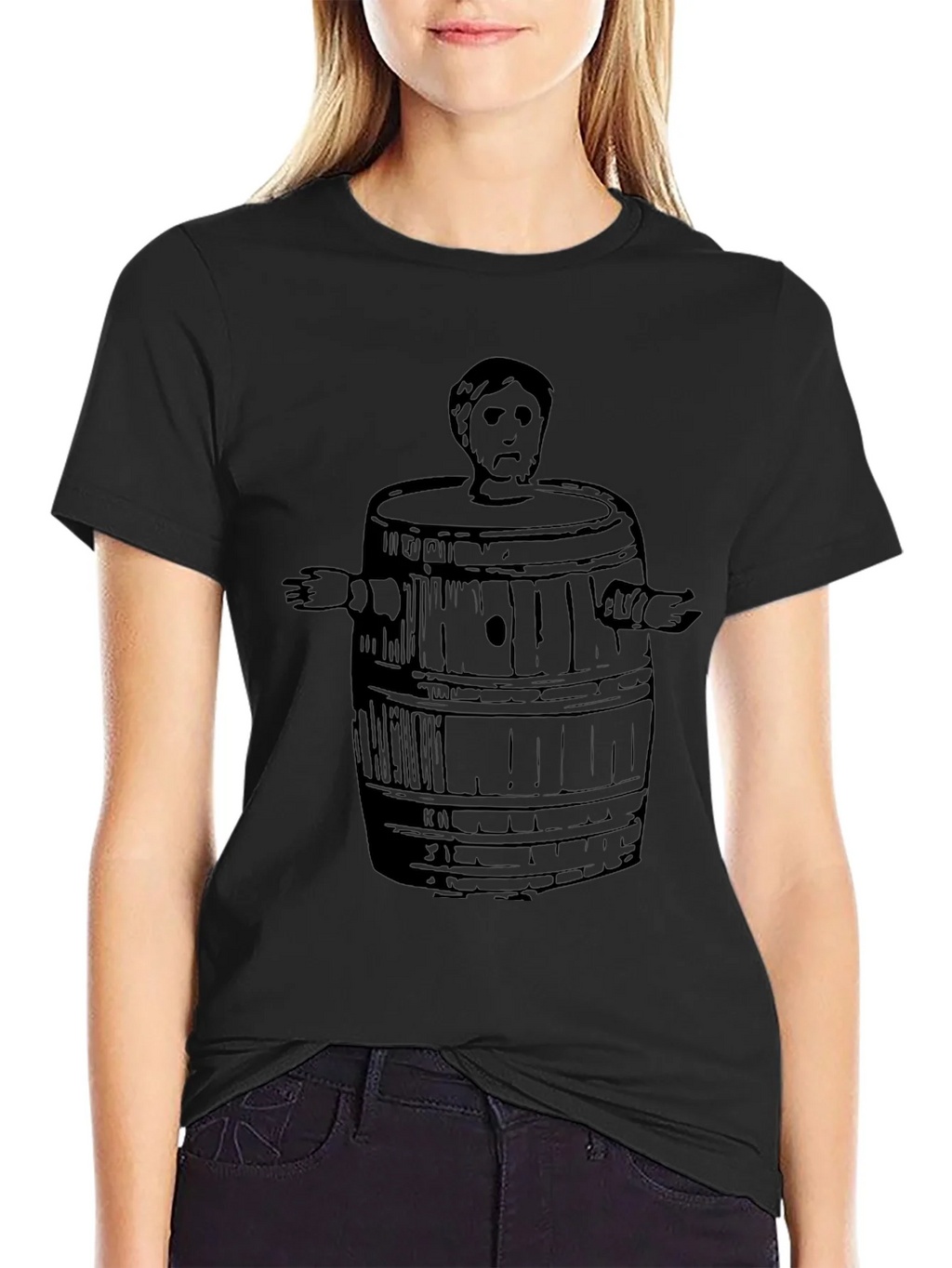 Man in Barrel Graphic T-Shirt - Black product image 2