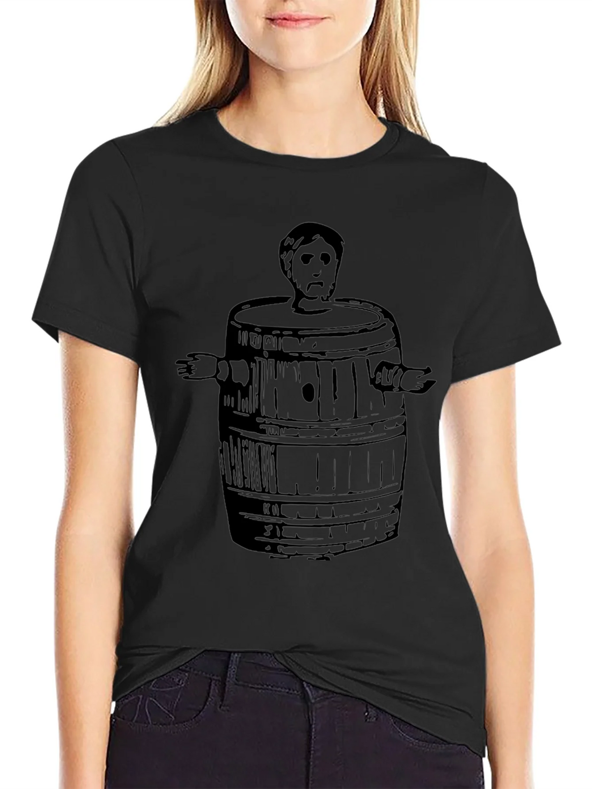 Man in Barrel Graphic T-Shirt - Black product image 2