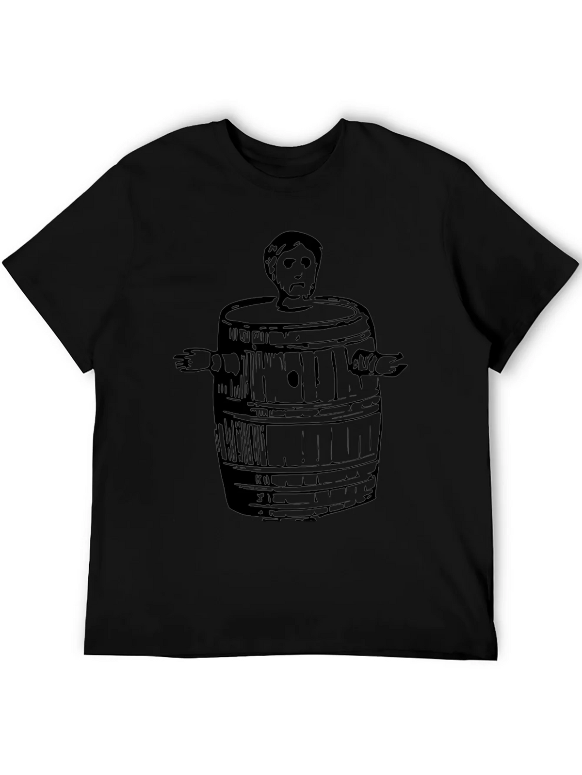 Man in Barrel Graphic T-Shirt - Black product image 5