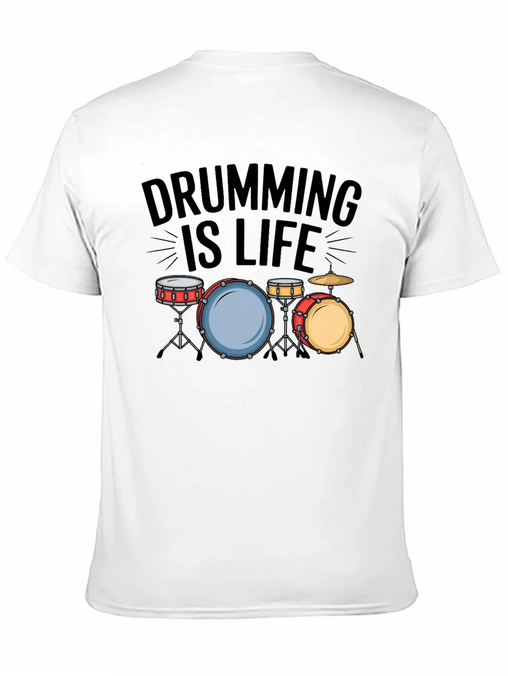Drumming is Life Black T-Shirt - Musician Tee product image 10
