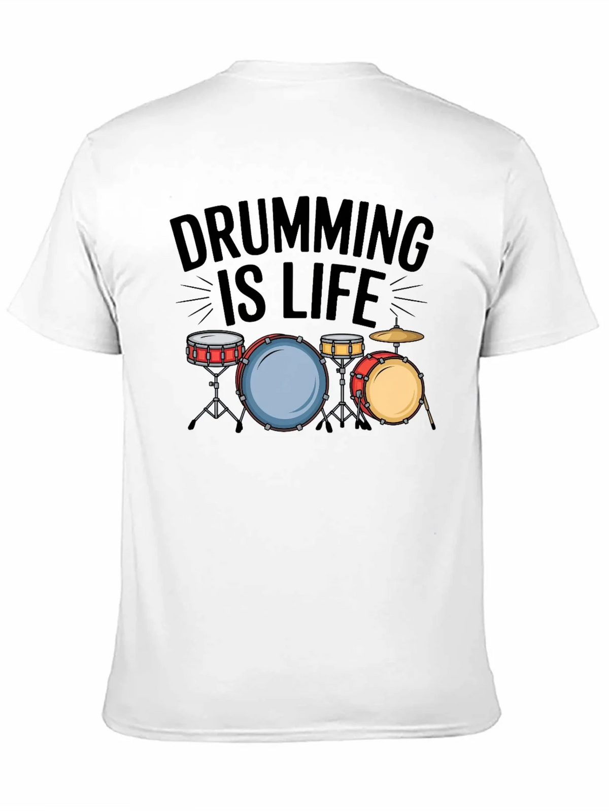 Drumming is Life Black T-Shirt - Musician Tee product image 10