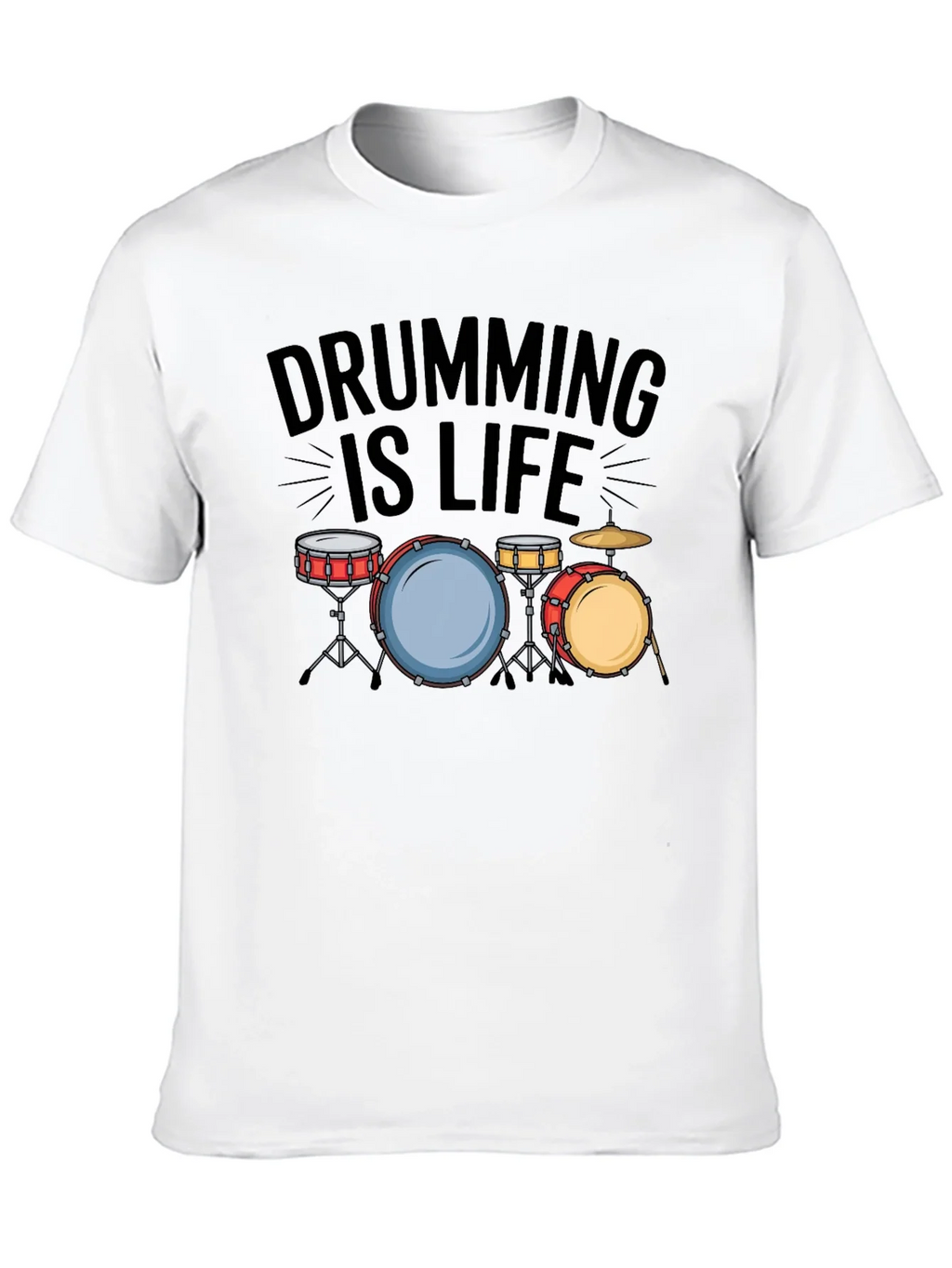 Drumming is Life Black T-Shirt - Musician Tee product image 9
