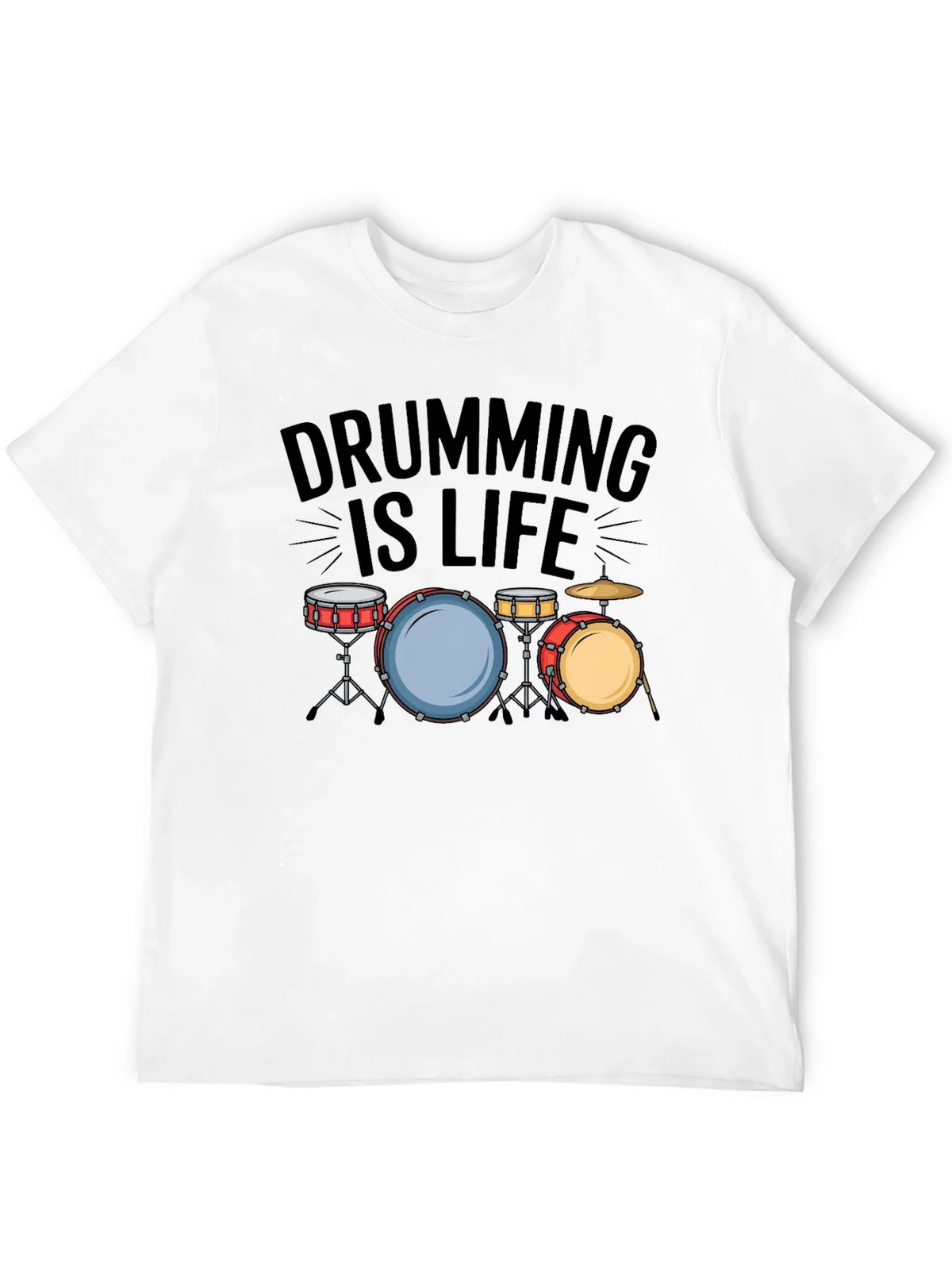 Drumming is Life Black T-Shirt - Musician Tee product image 11