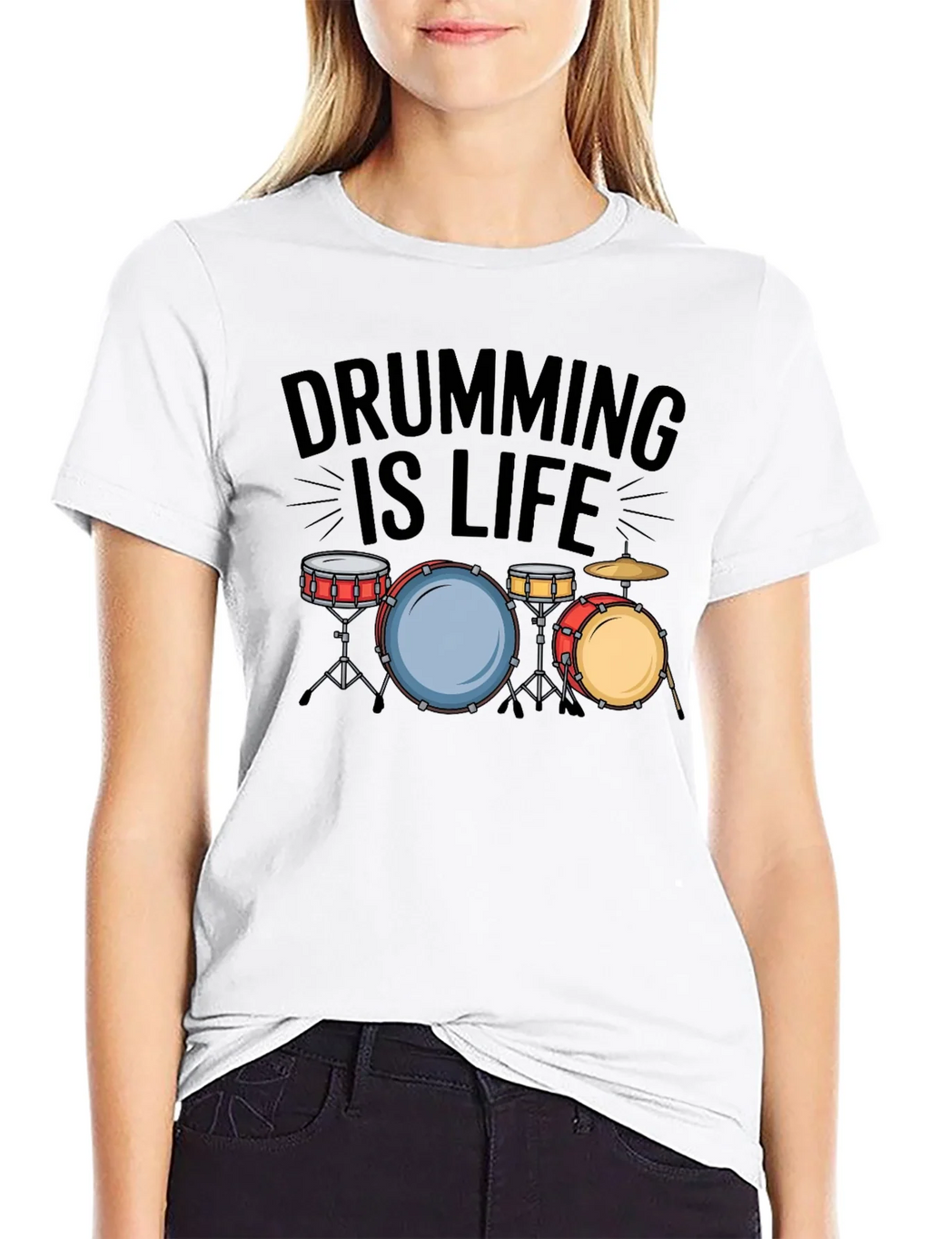 Drumming is Life Black T-Shirt - Musician Tee product image 8