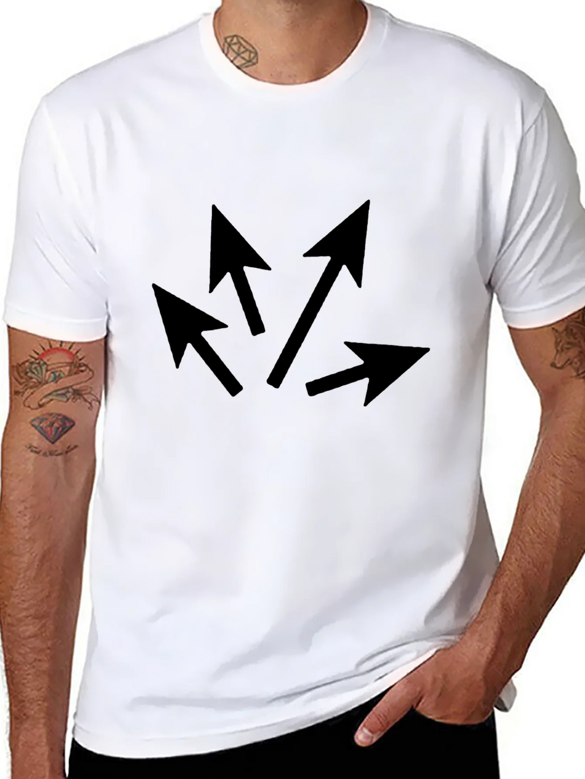 Arrows Graphic Black T-Shirt product image 7