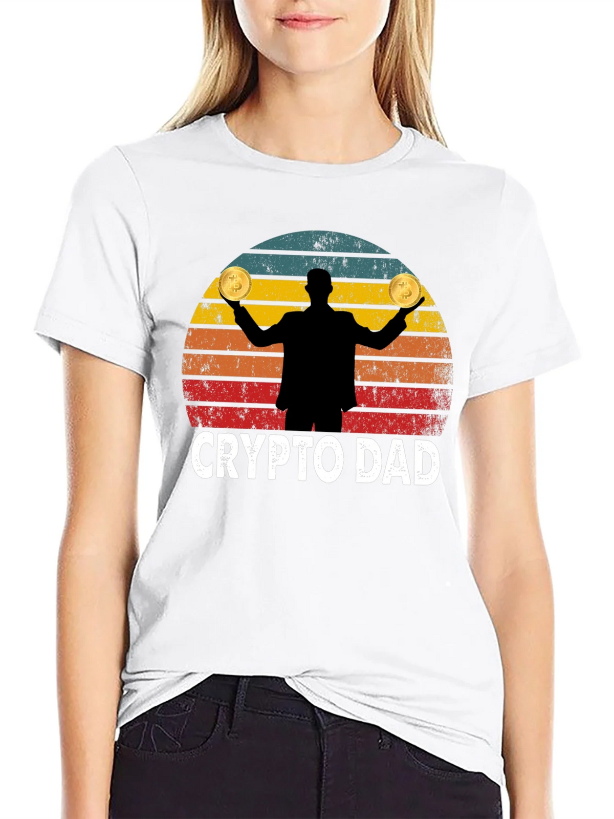 Crypto Dad Bitcoin Graphic T-Shirt product image 8