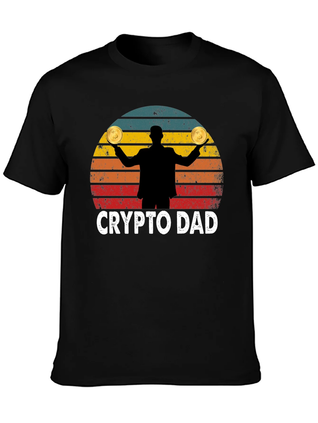 Crypto Dad Bitcoin Graphic T-Shirt product image 3