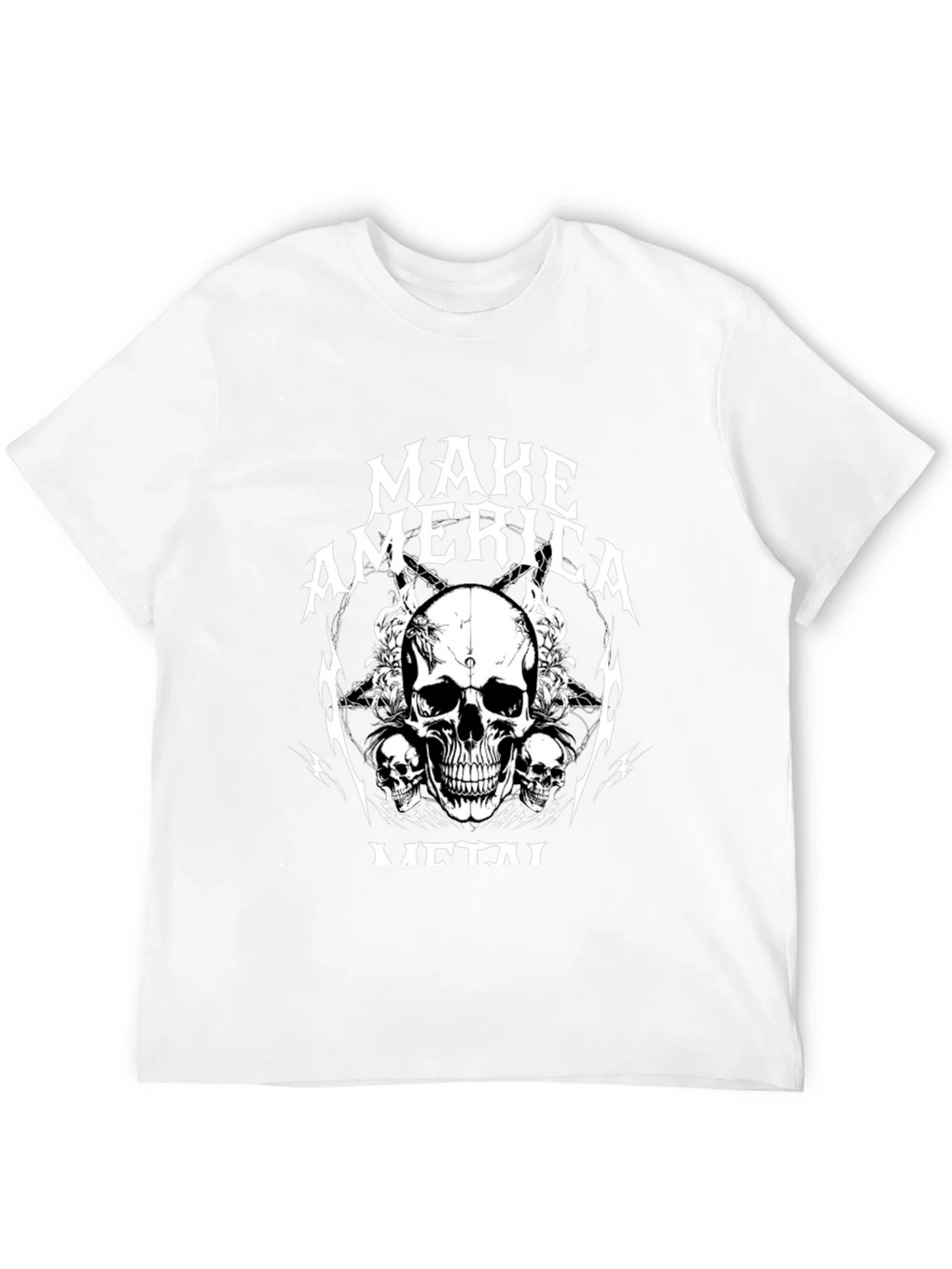 Make America Metal Skull Graphic Black T-Shirt product image 11