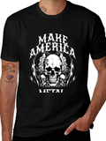 Make America Metal Skull Graphic Black T-Shirt product image 1