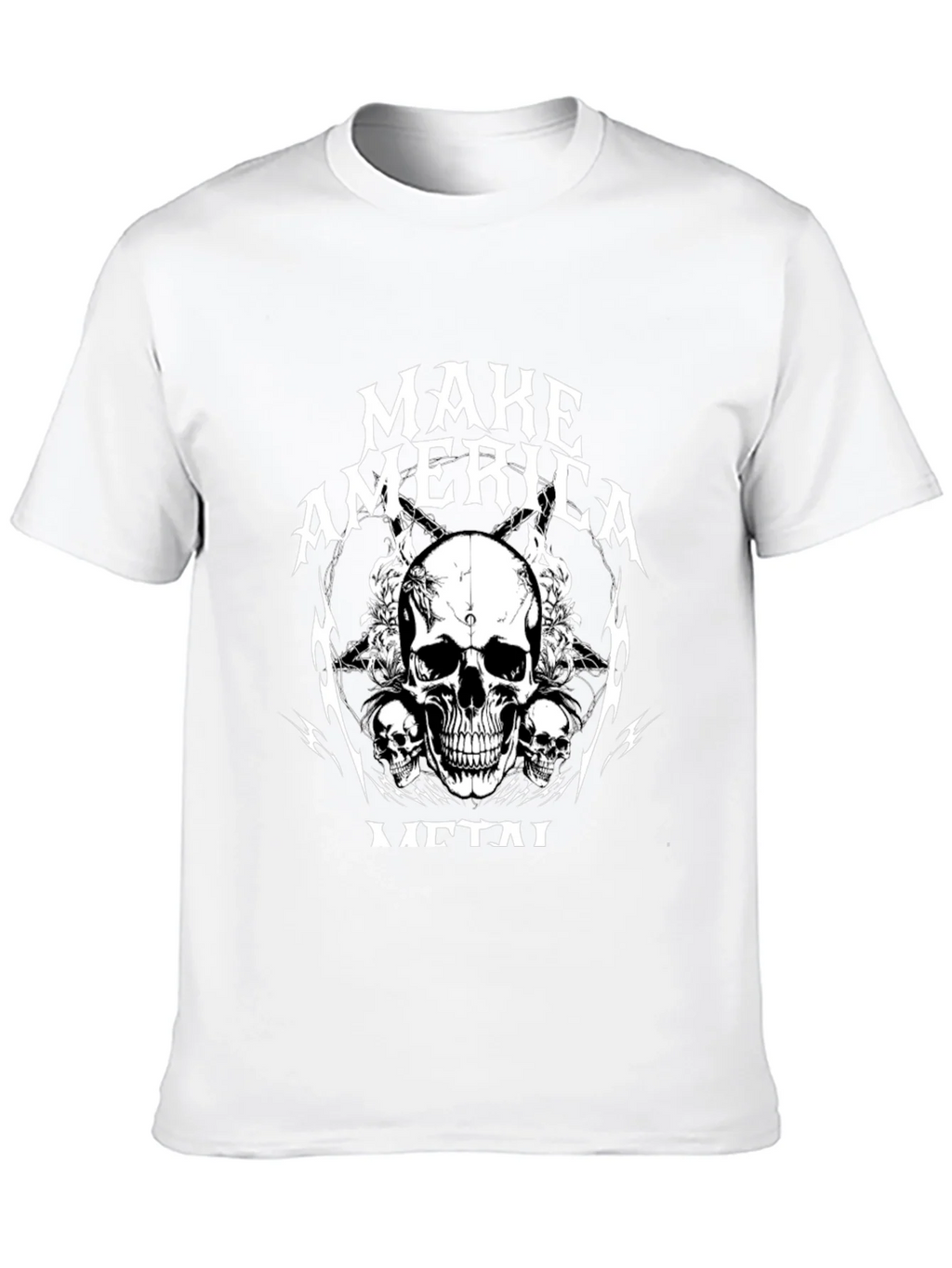 Make America Metal Skull Graphic Black T-Shirt product image 9