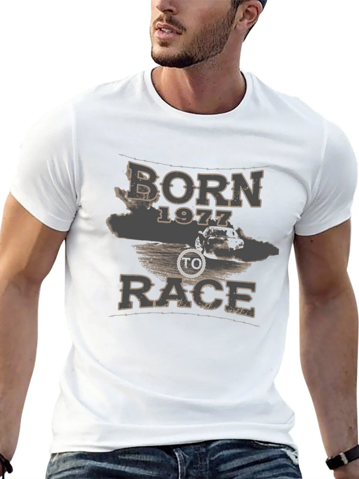 Born 1977 To Race Graphic Tee - Black product image 12