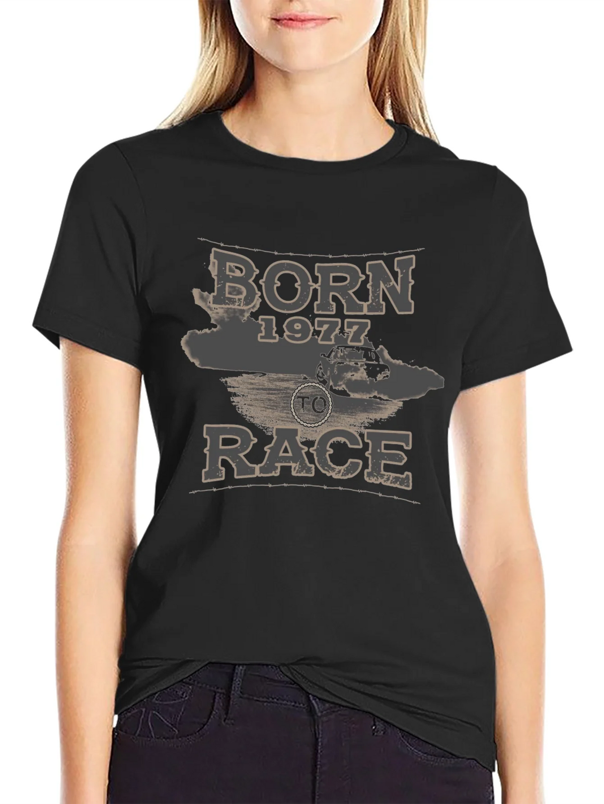Born 1977 To Race Graphic Tee - Black product image 2