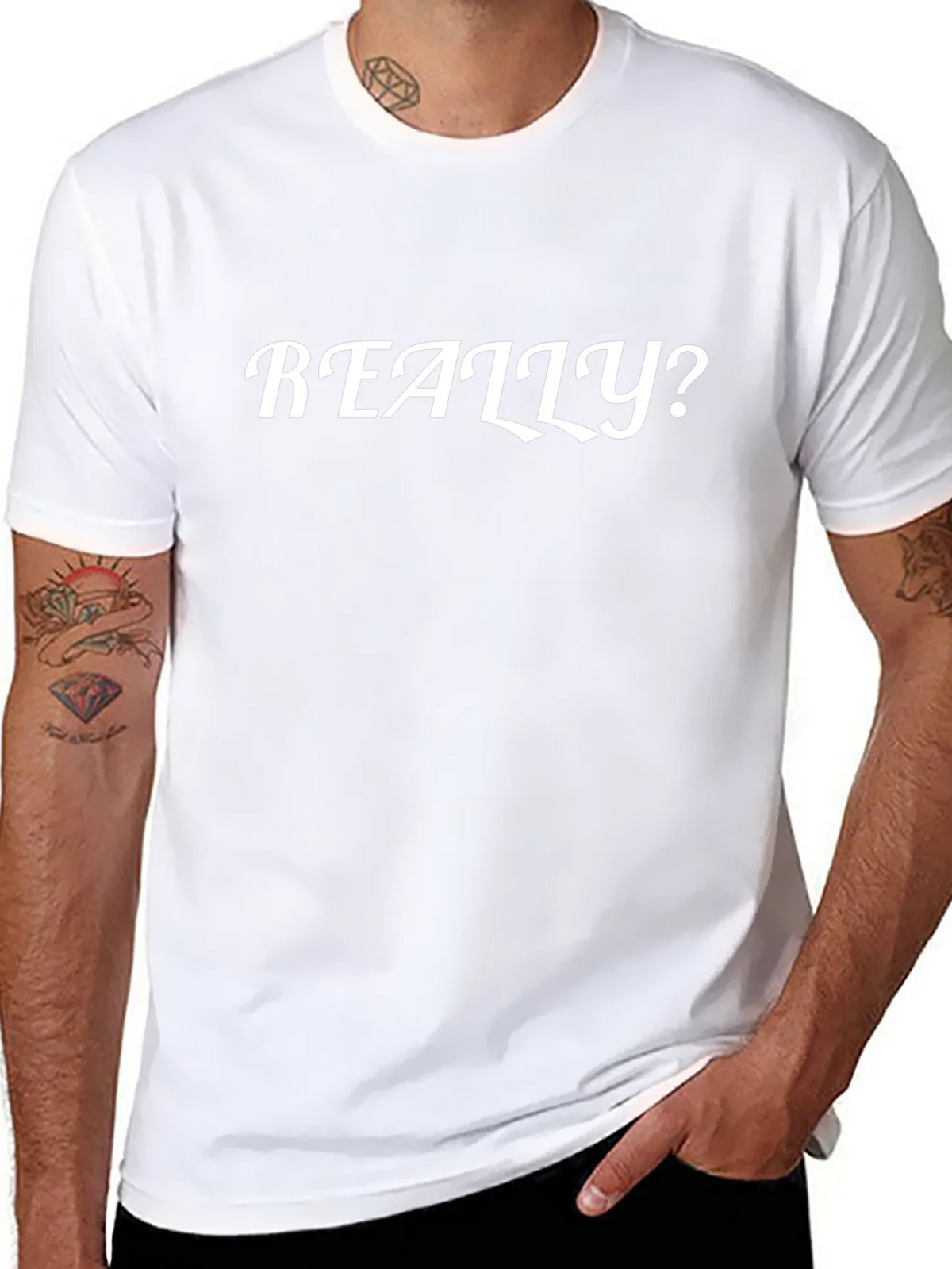 Really? Graphic Tee - Mens Black Cotton T-Shirt product image 7