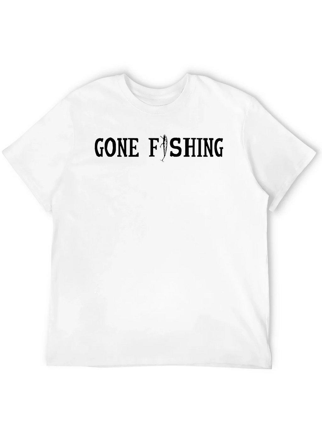 Gone Fishing Crewneck T-Shirt - Black product image 10