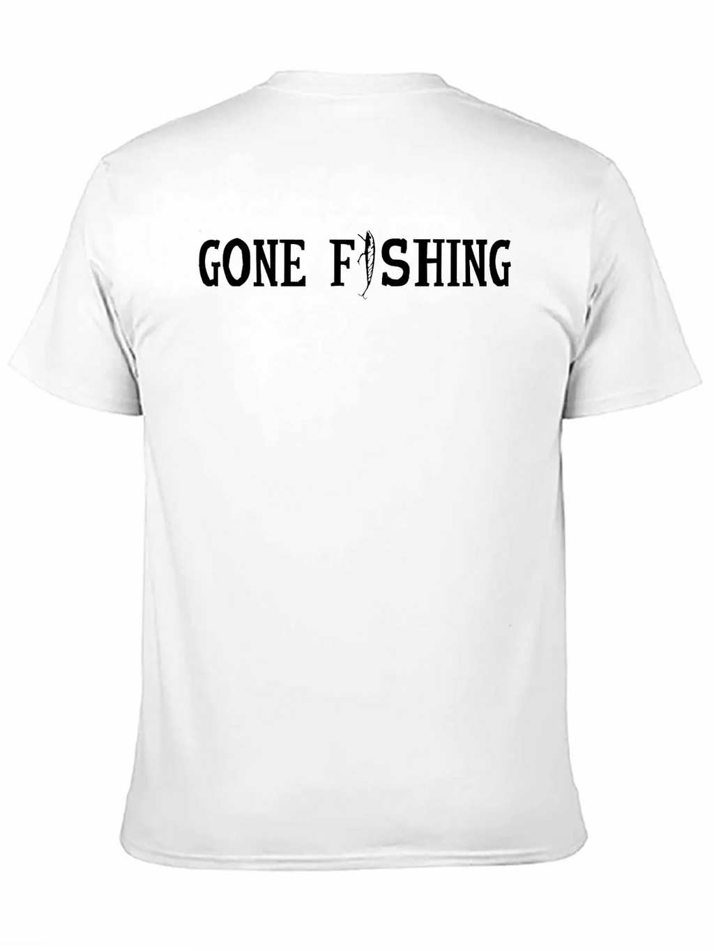 Gone Fishing Crewneck T-Shirt - Black product image 9