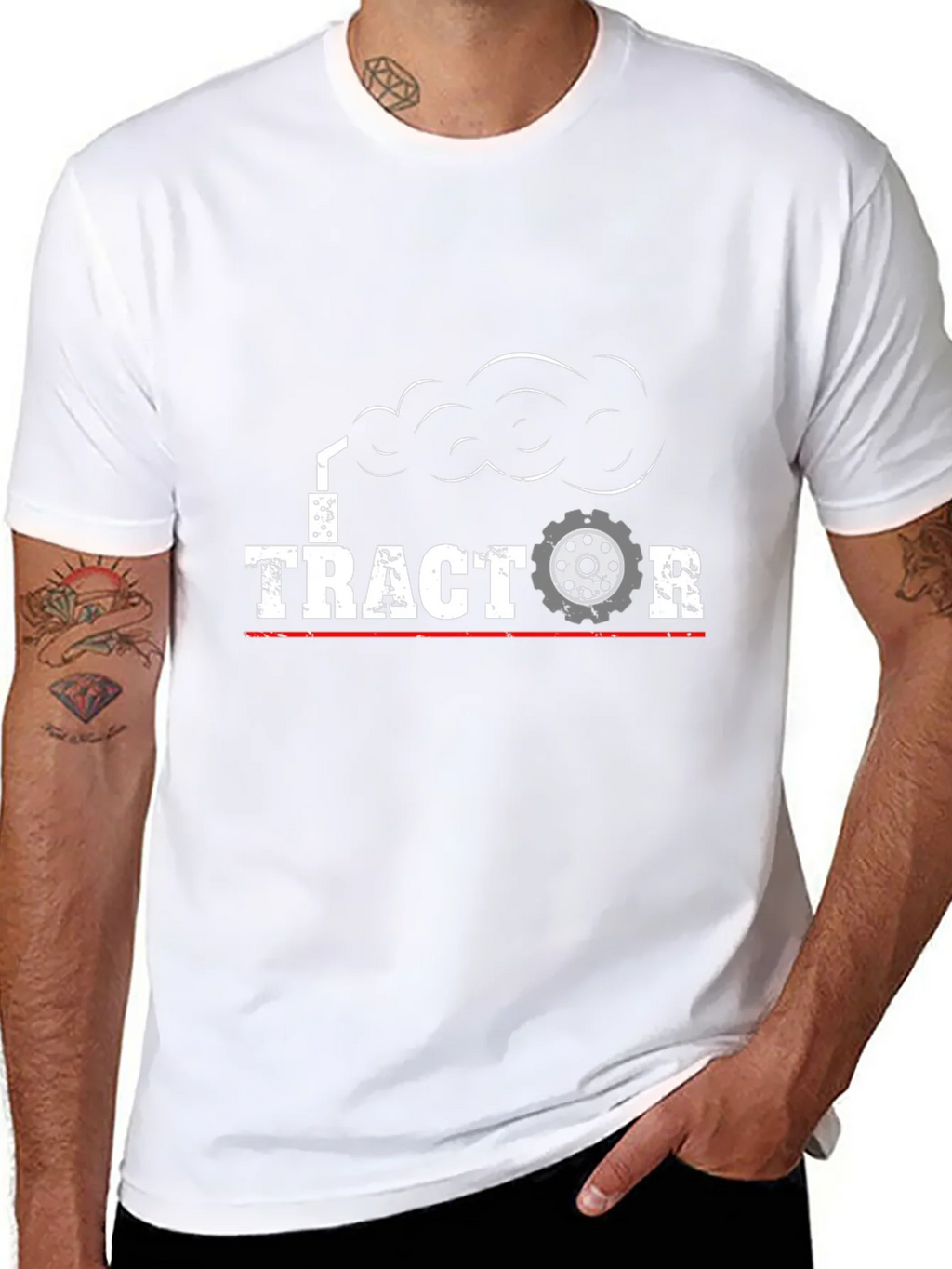 Tractor Graphic T-Shirt - Black Cotton Tee product image 7