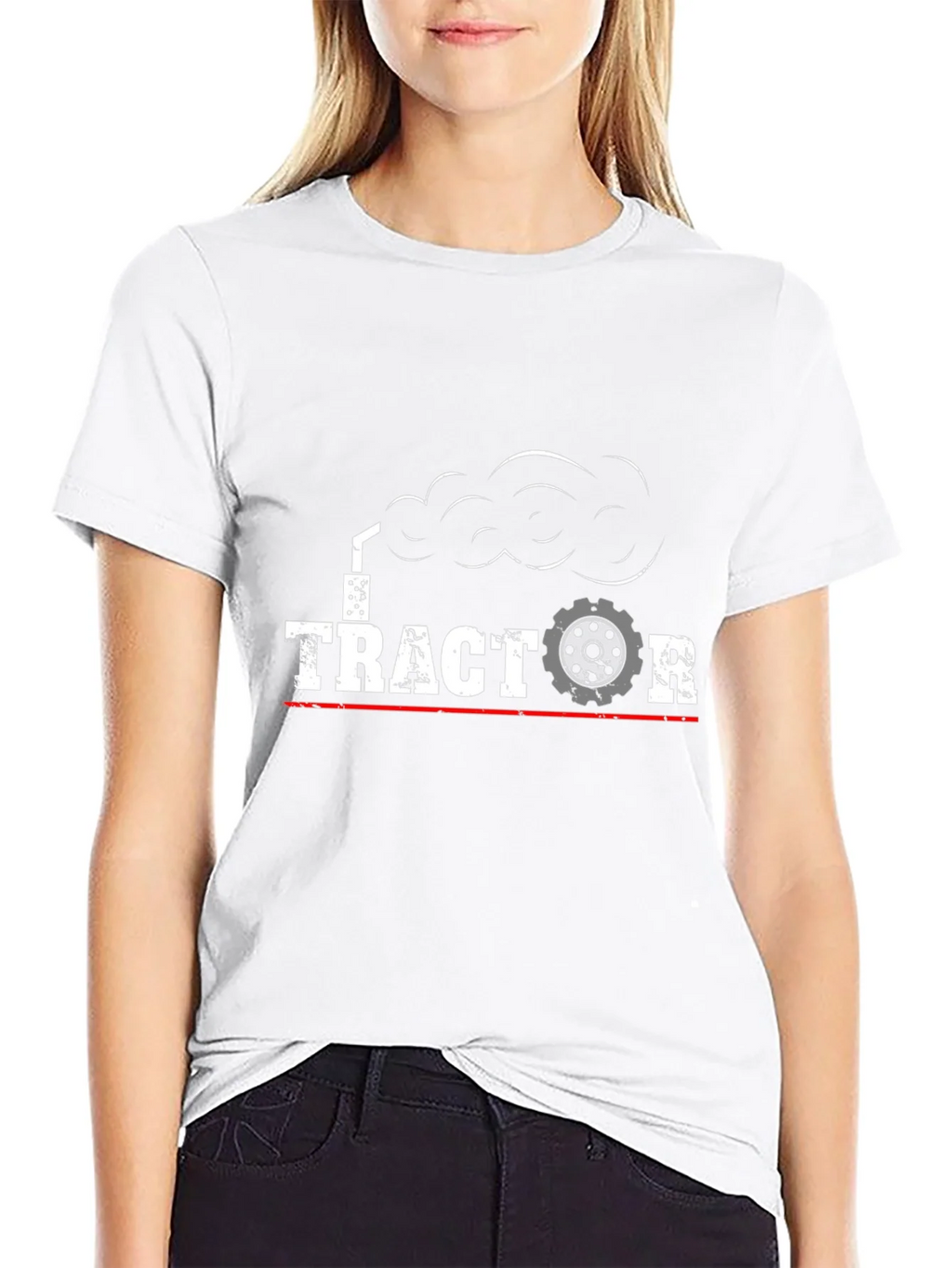 Tractor Graphic T-Shirt - Black Cotton Tee product image 8