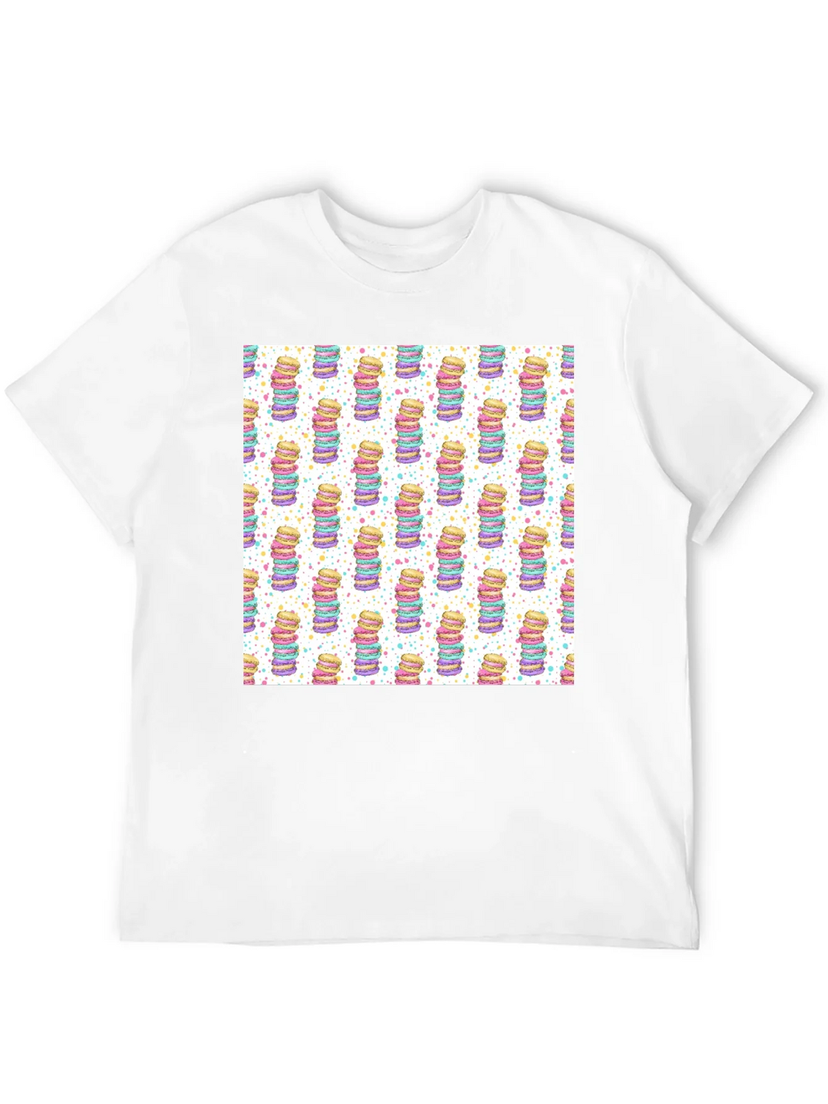 Macaron Stack Pattern T-Shirt - Sweet Treat Design product image 11