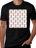 Macaron Stack Pattern T-Shirt - Sweet Treat Design product image 1