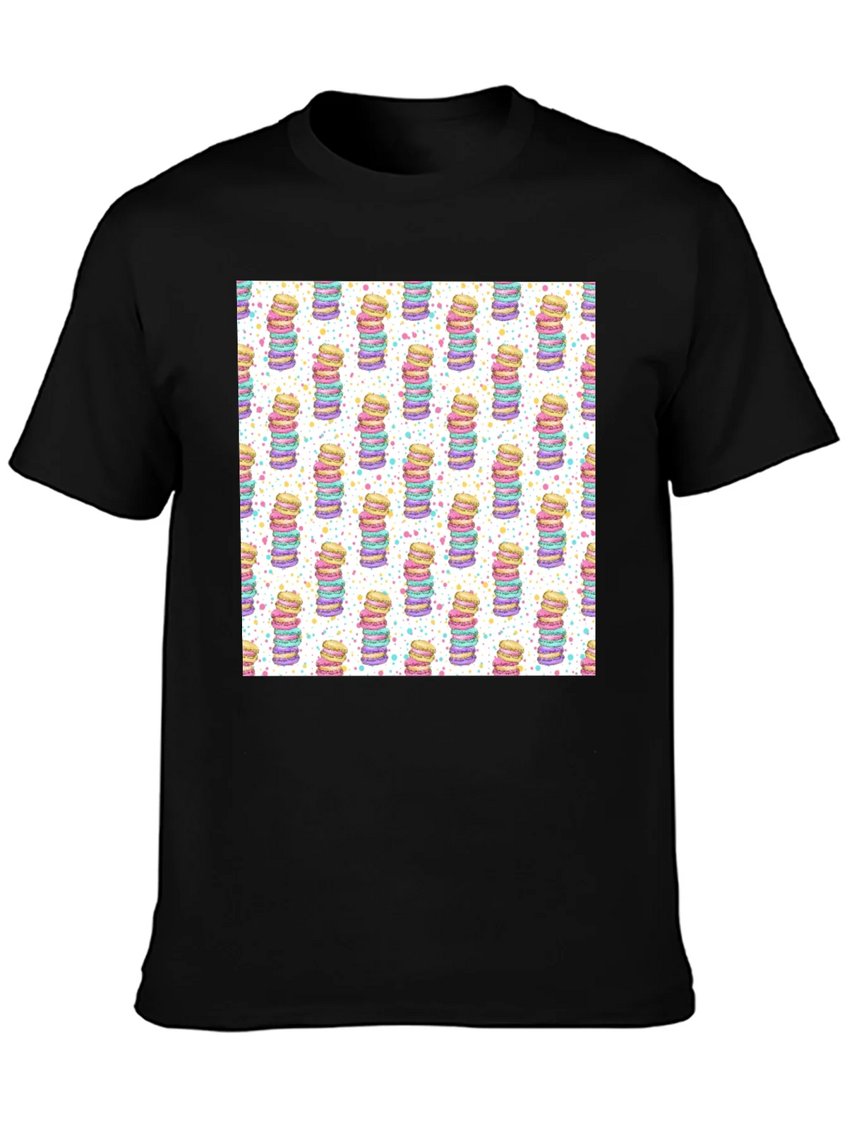 Macaron Stack Pattern T-Shirt - Sweet Treat Design product image 3