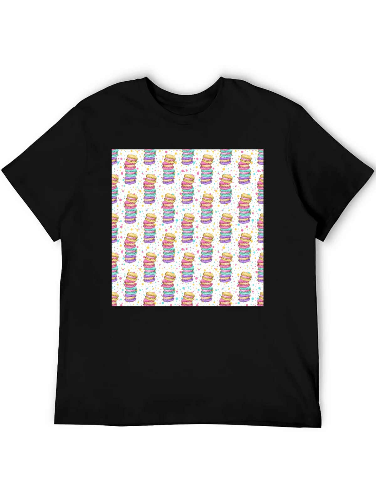 Macaron Stack Pattern T-Shirt - Sweet Treat Design product image 5