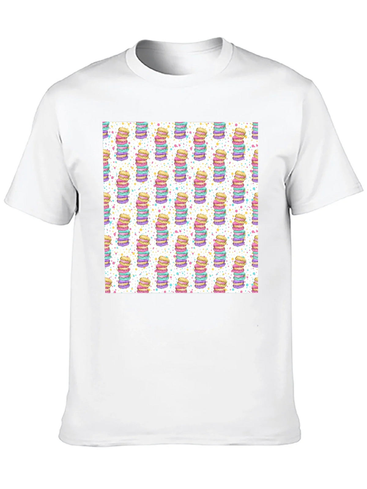 Macaron Stack Pattern T-Shirt - Sweet Treat Design product image 9