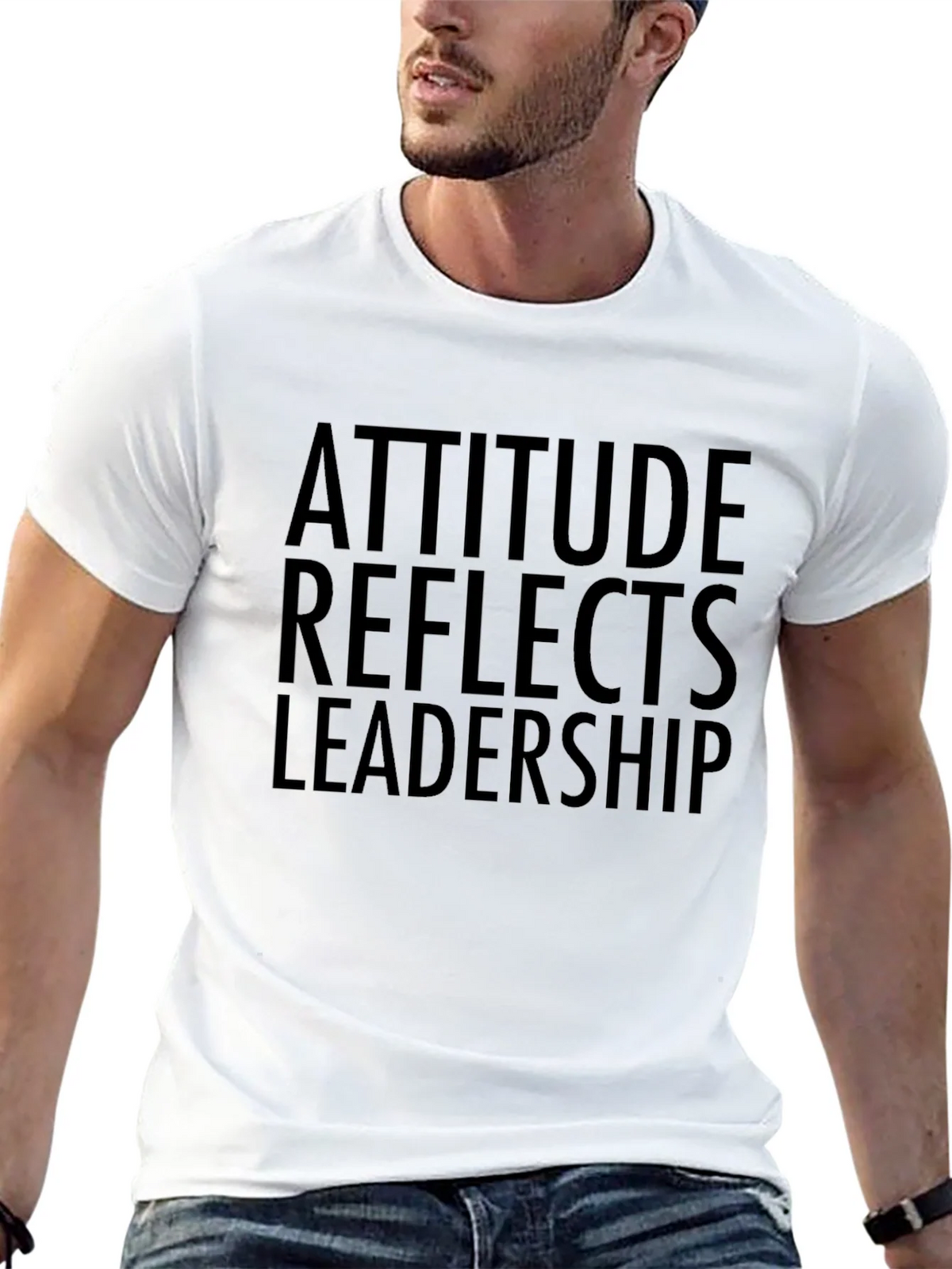 Attitude Reflects Leadership Black Graphic Tee product image 6