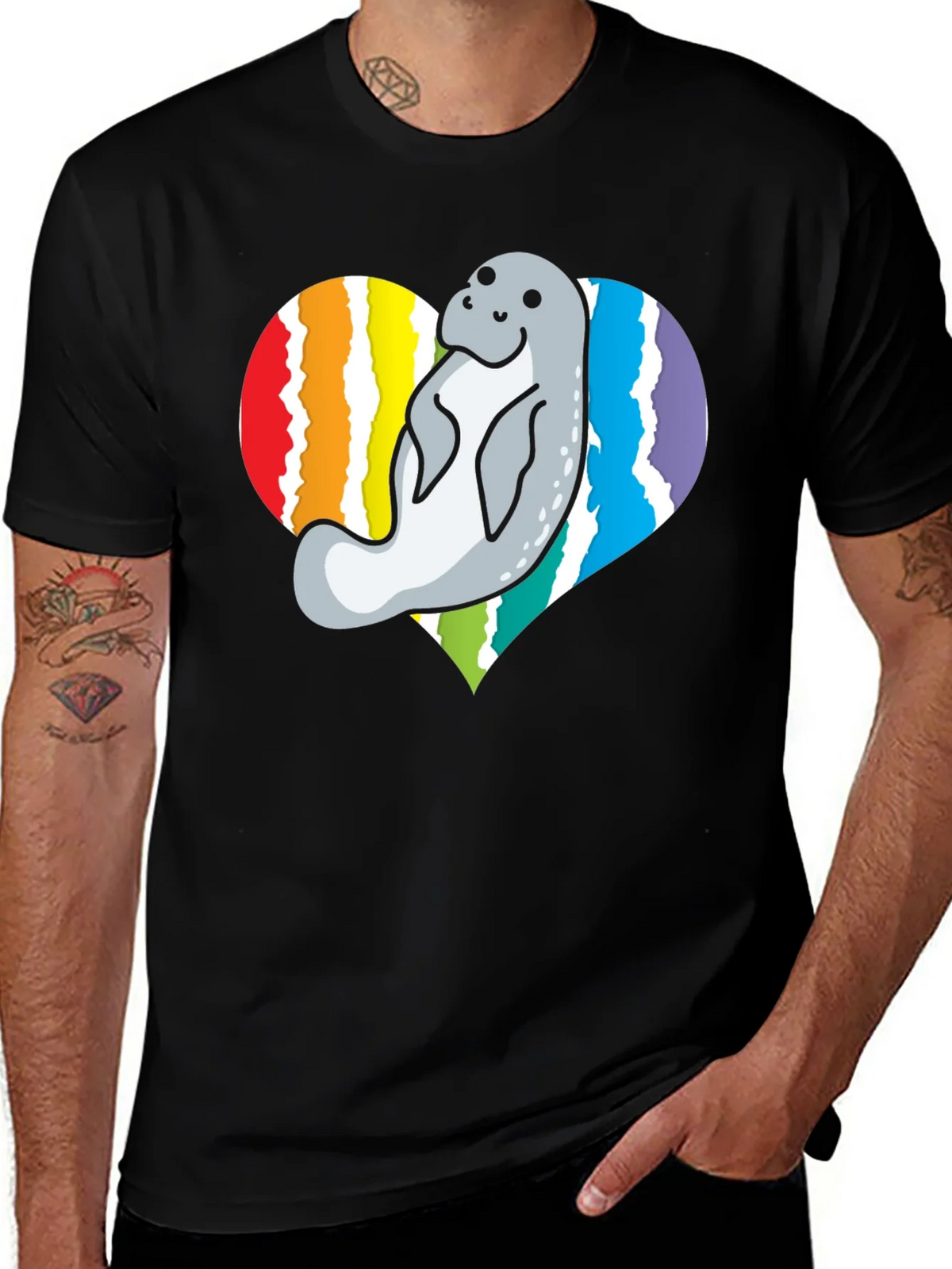 Manatee Heart Pride T-Shirt product image 1