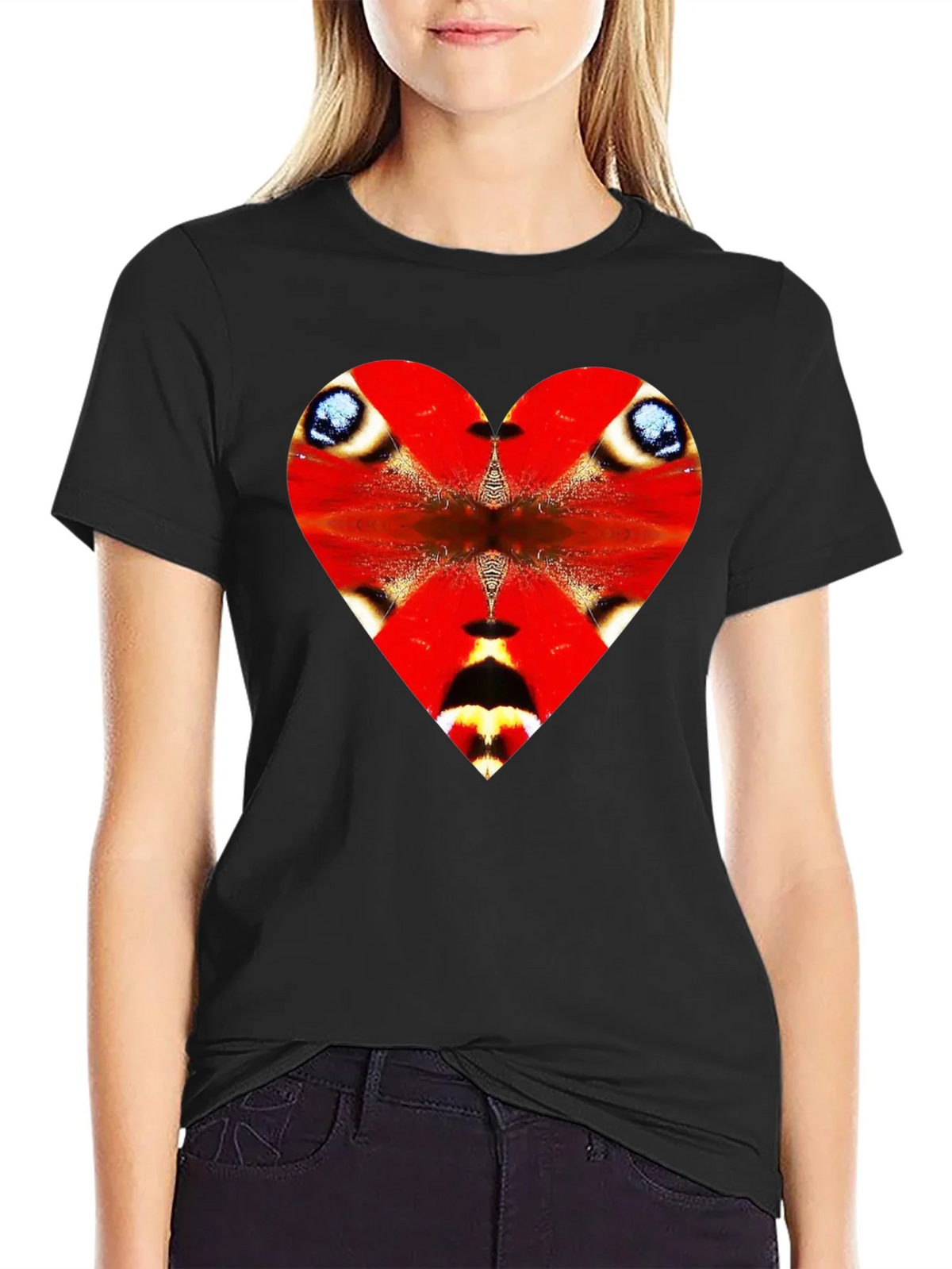 Butterfly Heart Graphic Black Tee product image 2