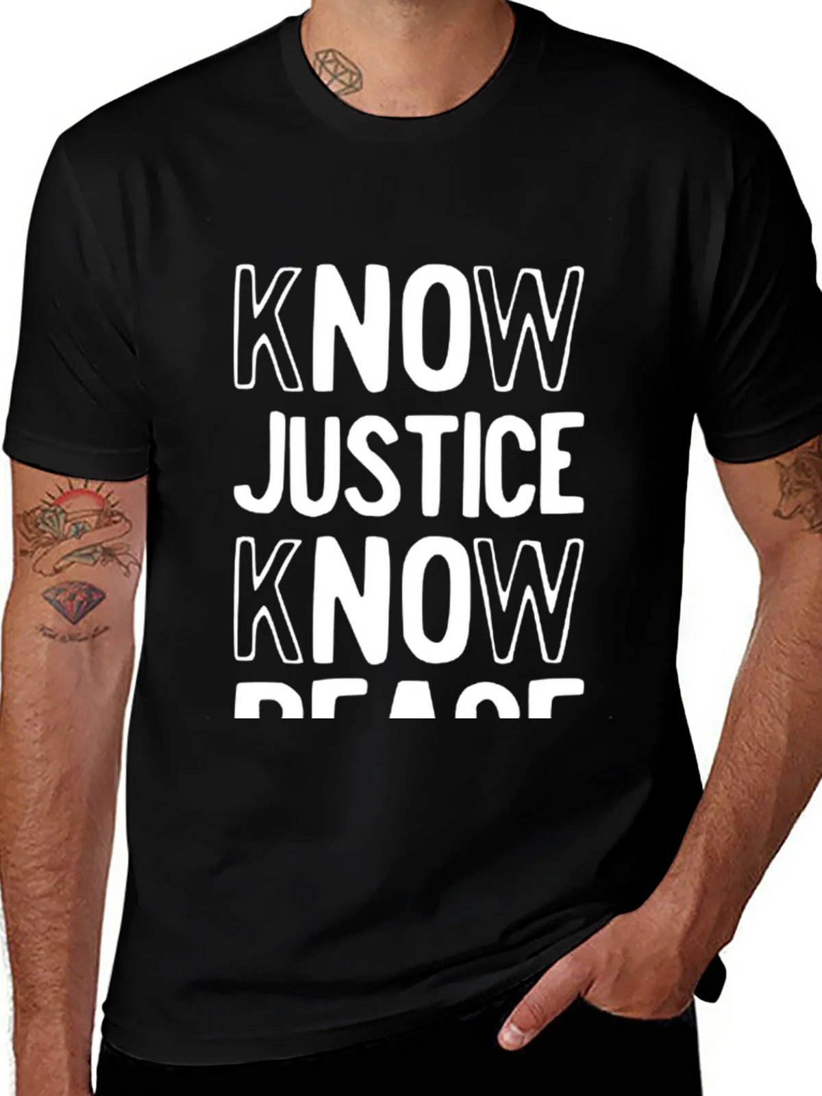Know Justice Peace Graphic Tee product image 1