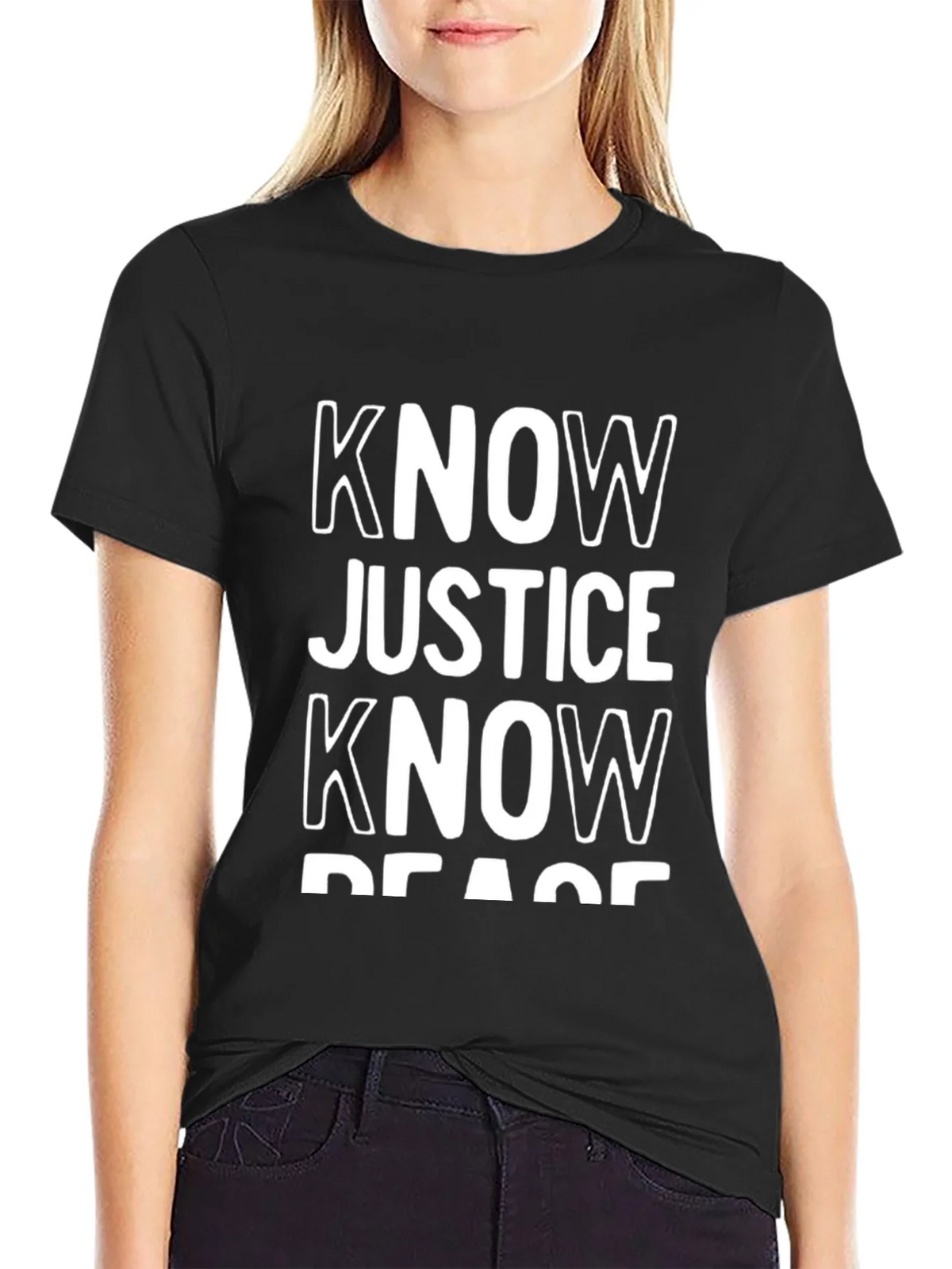 Know Justice Peace Graphic Tee product image 2