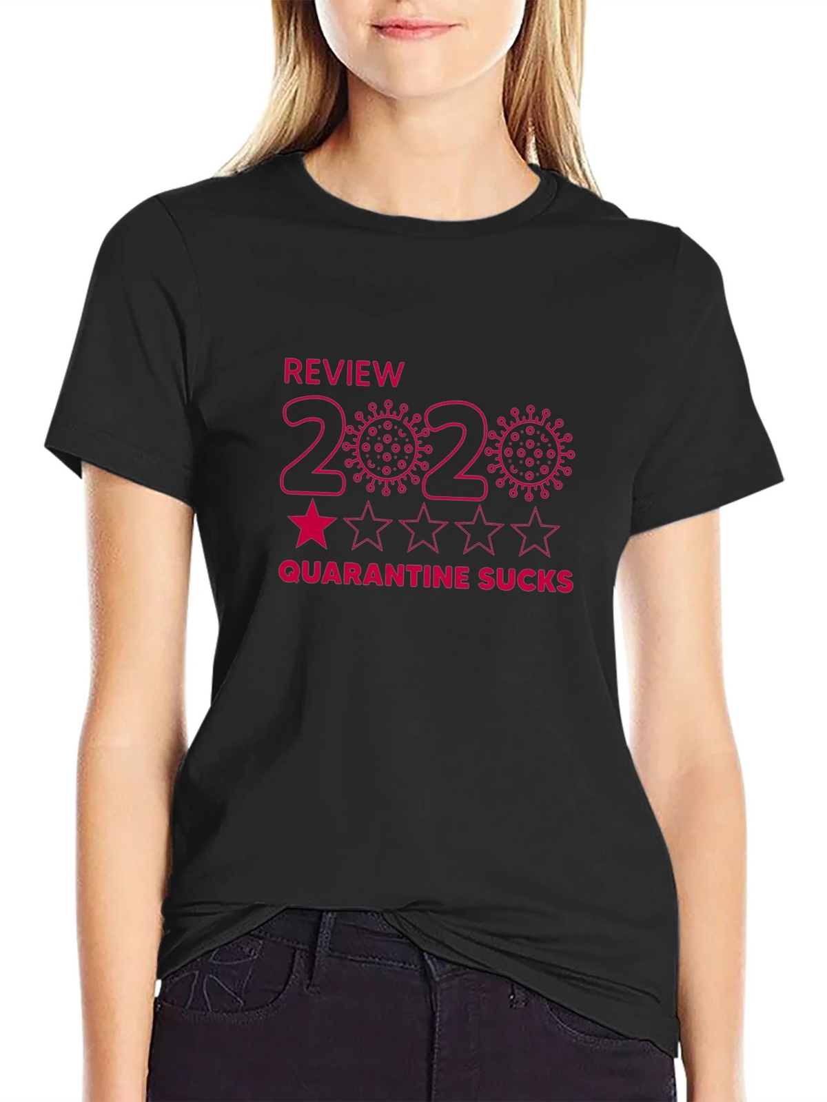 2020 Review Quarantine Sucks Graphic T-Shirt product image 2