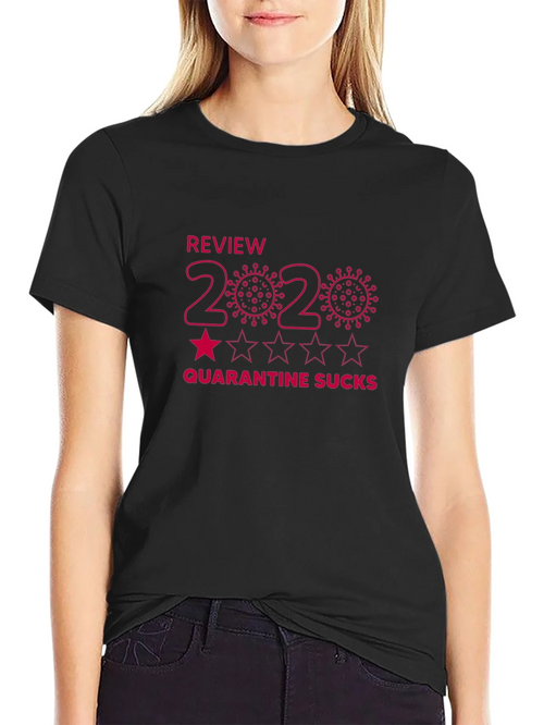 2020 Review Quarantine Sucks Graphic T-Shirt product image 2