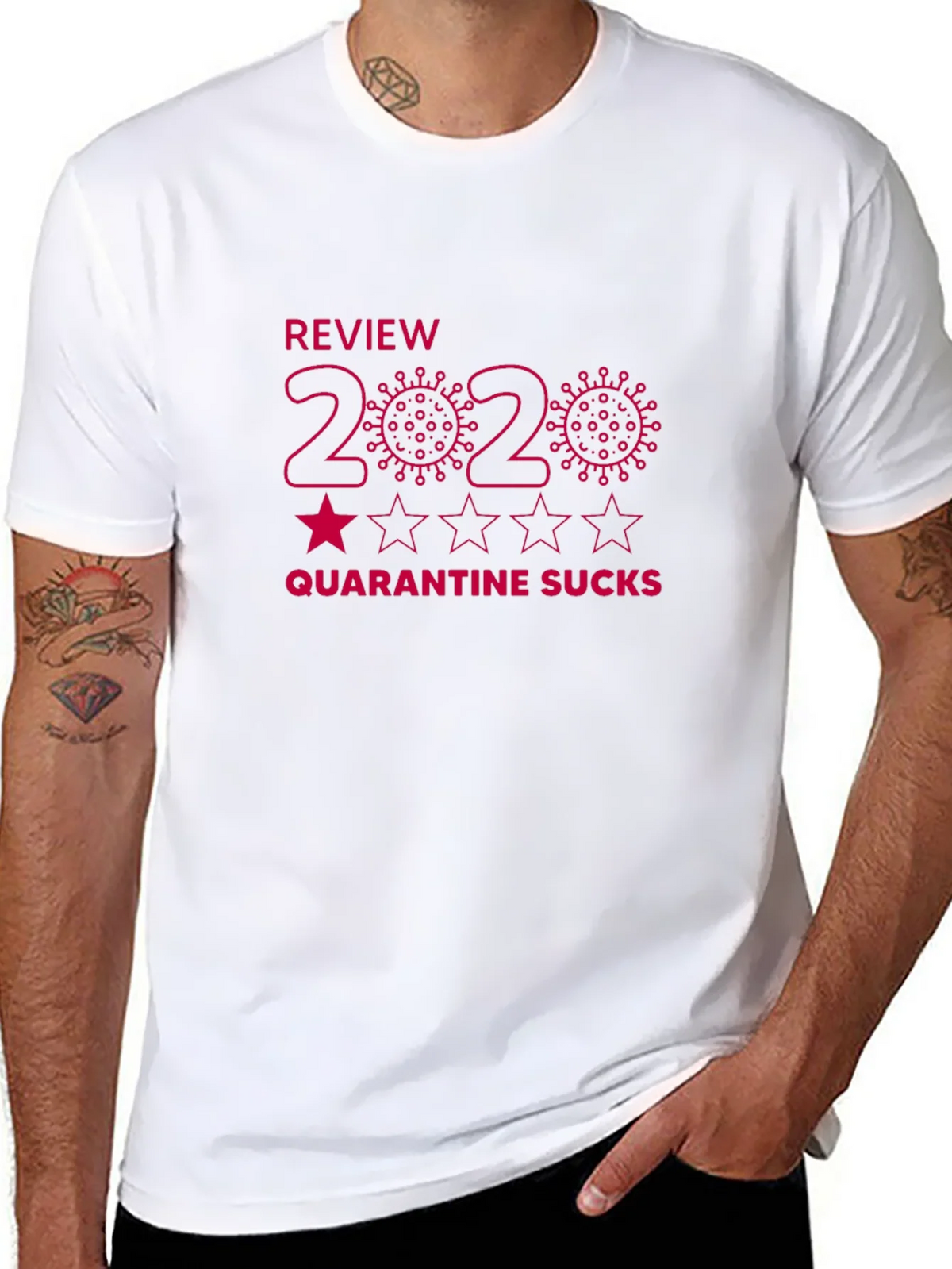 2020 Review Quarantine Sucks Graphic T-Shirt product image 7