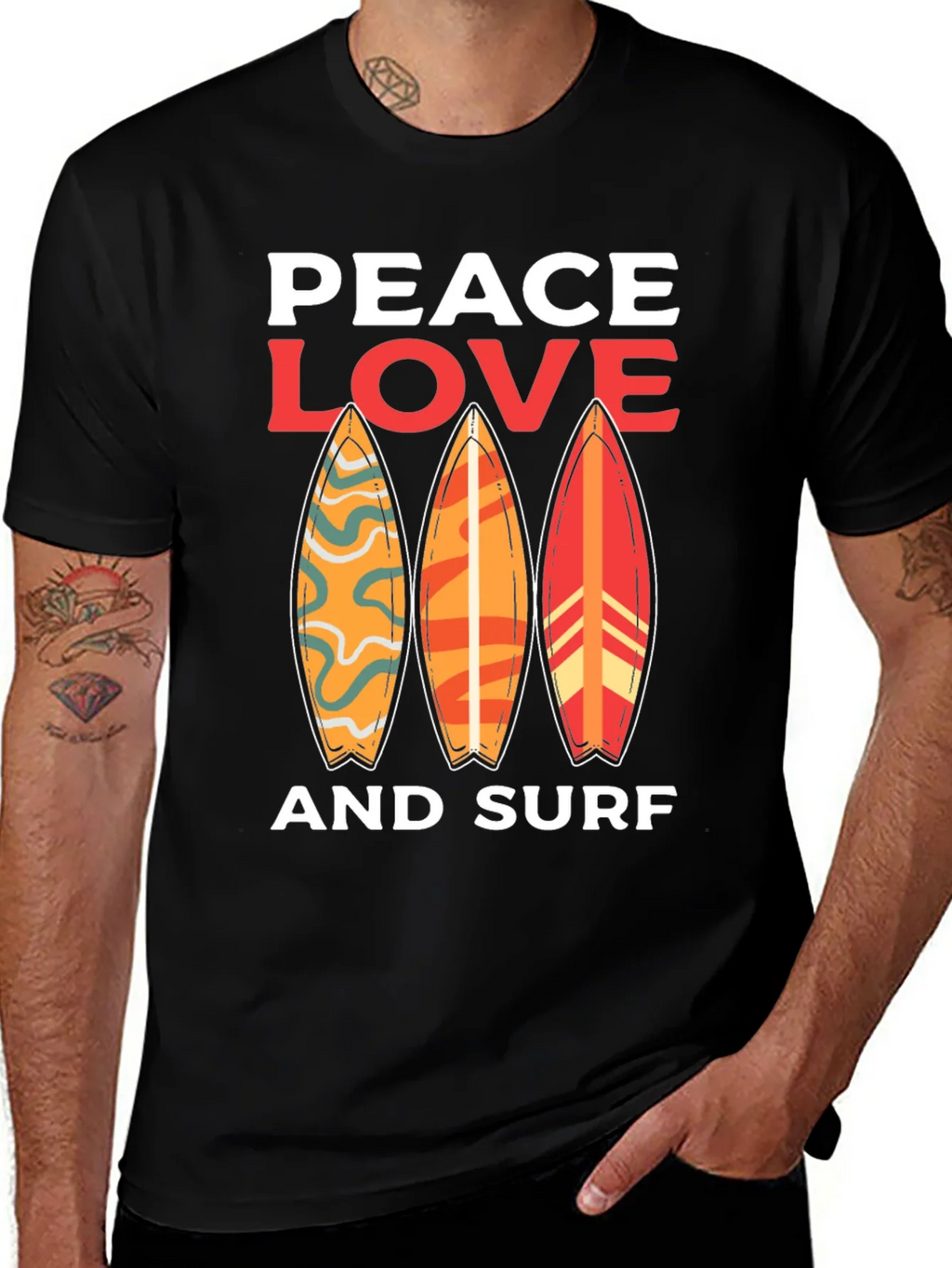 Peace Love Surf Graphic Tee - Unisex product image 1