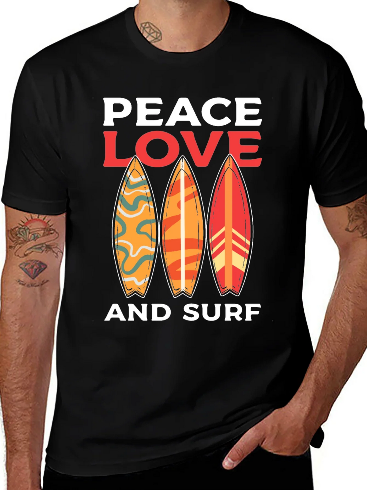 Peace Love Surf Graphic Tee - Unisex product image 1