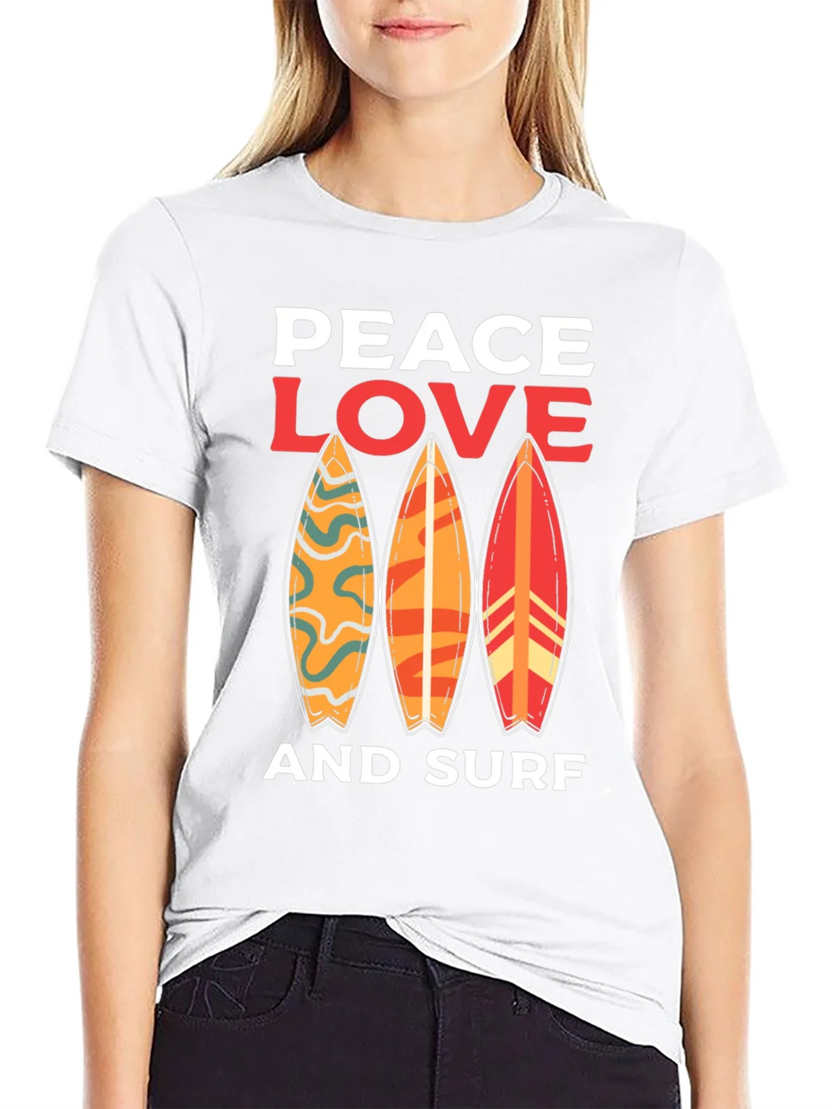 Peace Love Surf Graphic Tee - Unisex product image 8