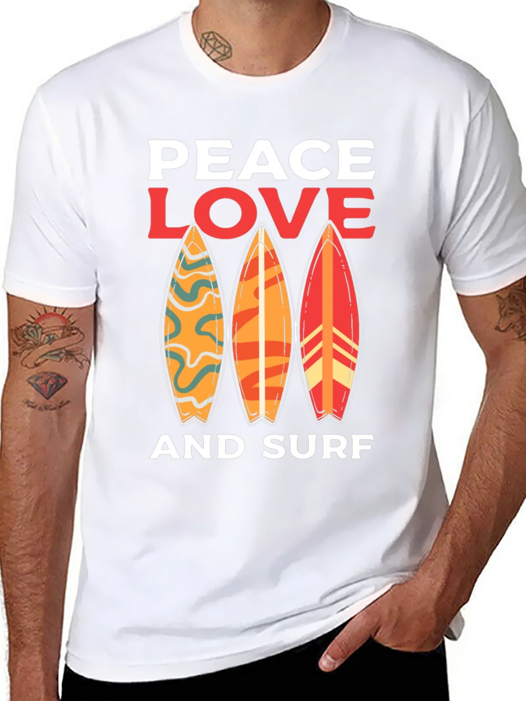 Peace Love Surf Graphic Tee - Unisex product image 7