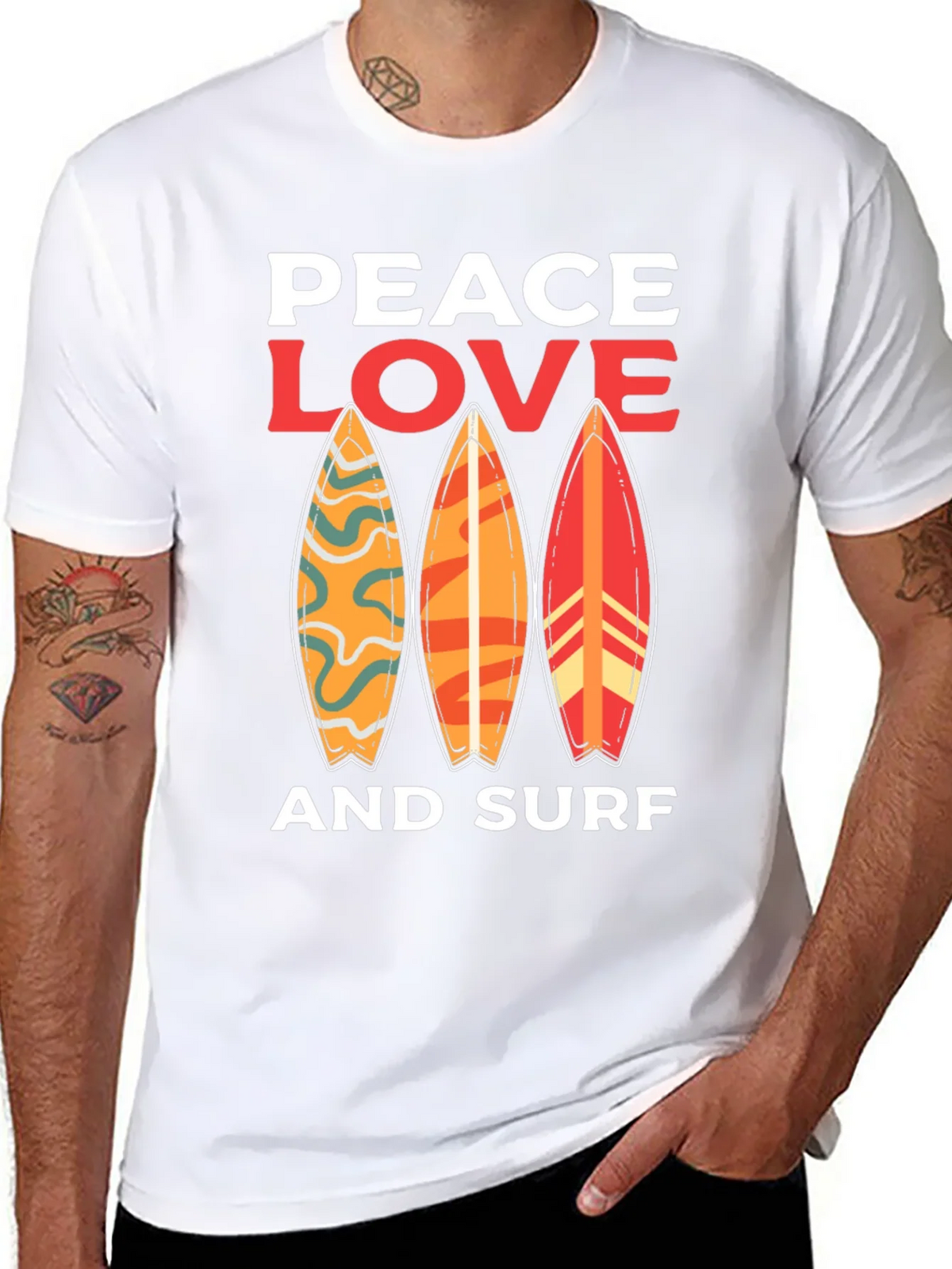 Peace Love Surf Graphic Tee - Unisex product image 7