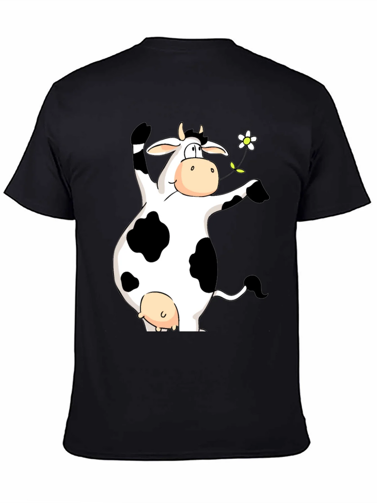 Funny Cow Graphic Print Black T-Shirt product image 4