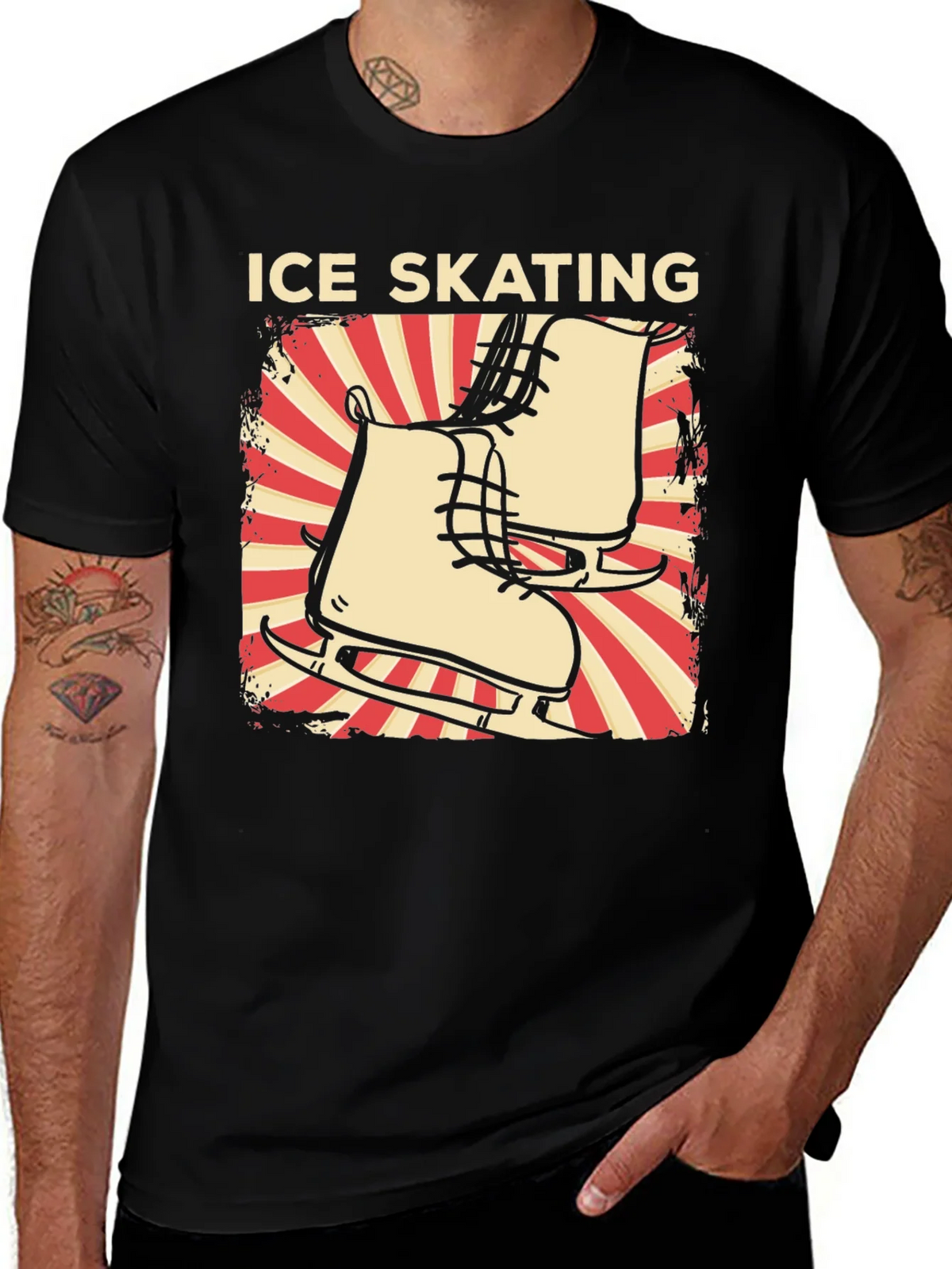 Ice Skating Graphic Tee - Retro Design product image 1