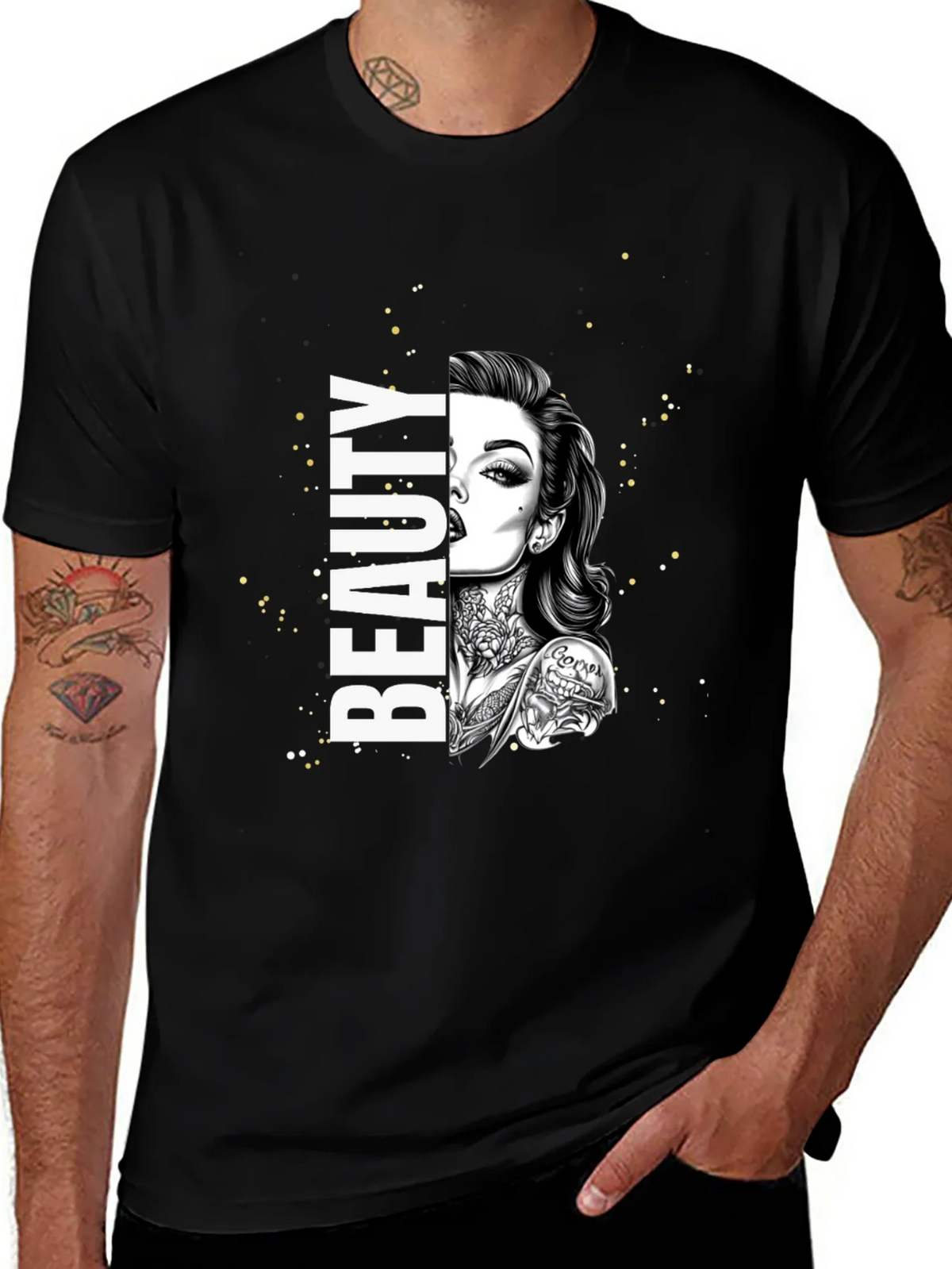 Beauty Tattoo Graphic T-Shirt - Trendy Tee product image 1
