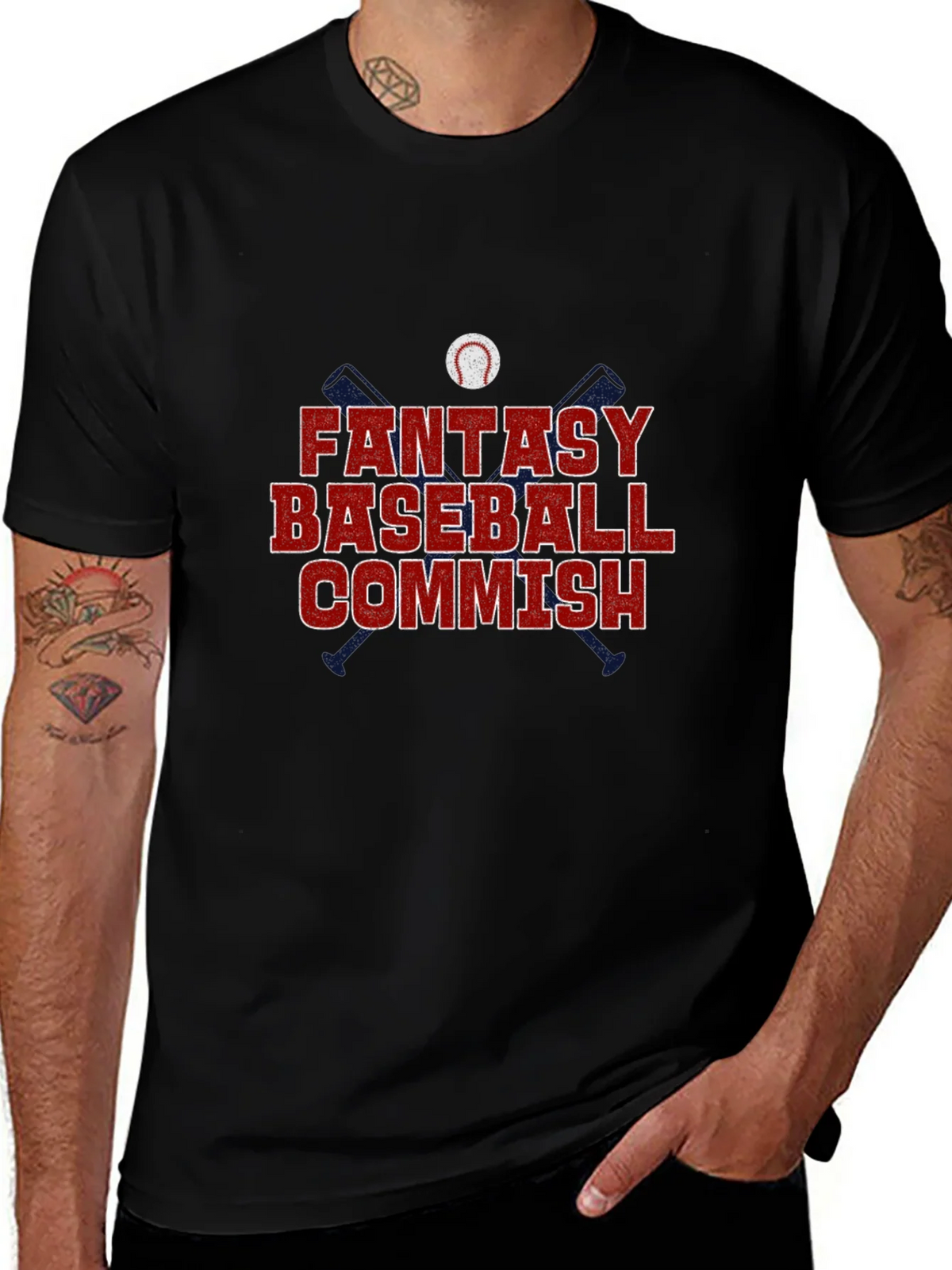 Fantasy Baseball Commish Graphic Tee product image 1