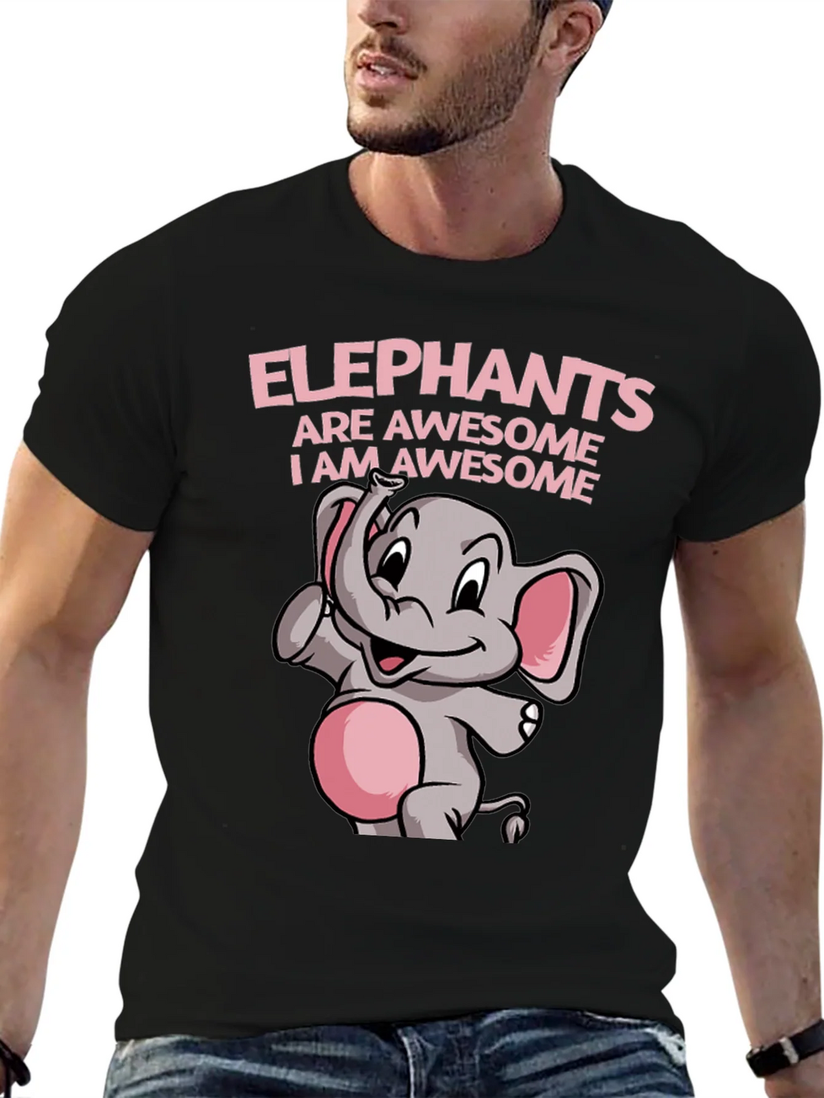 Elephant Awesome Graphic Tee Shirt product image 5