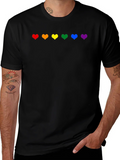 Rainbow Hearts Pride T-Shirt - Black product image 1