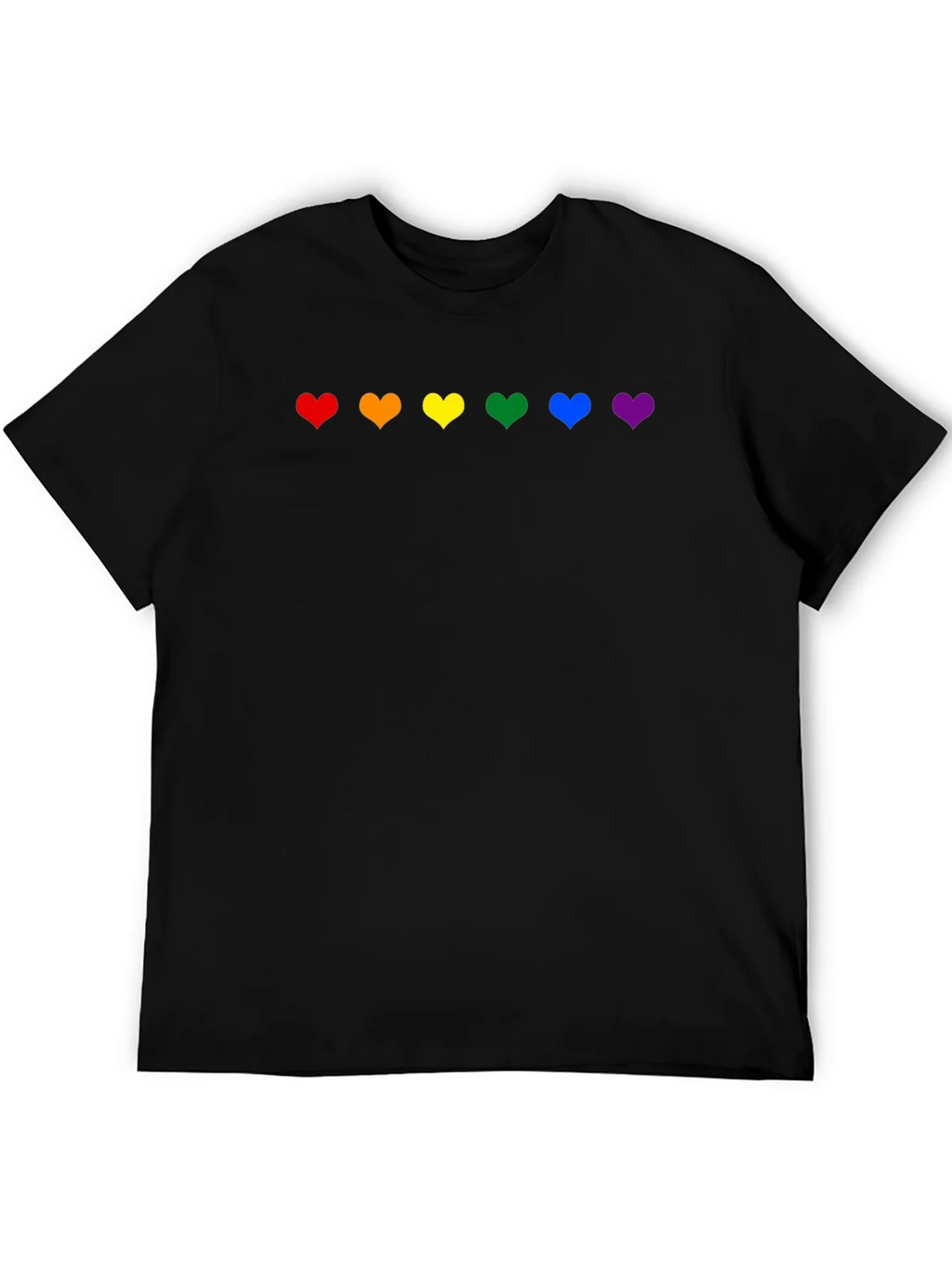 Rainbow Hearts Pride T-Shirt - Black product image 5